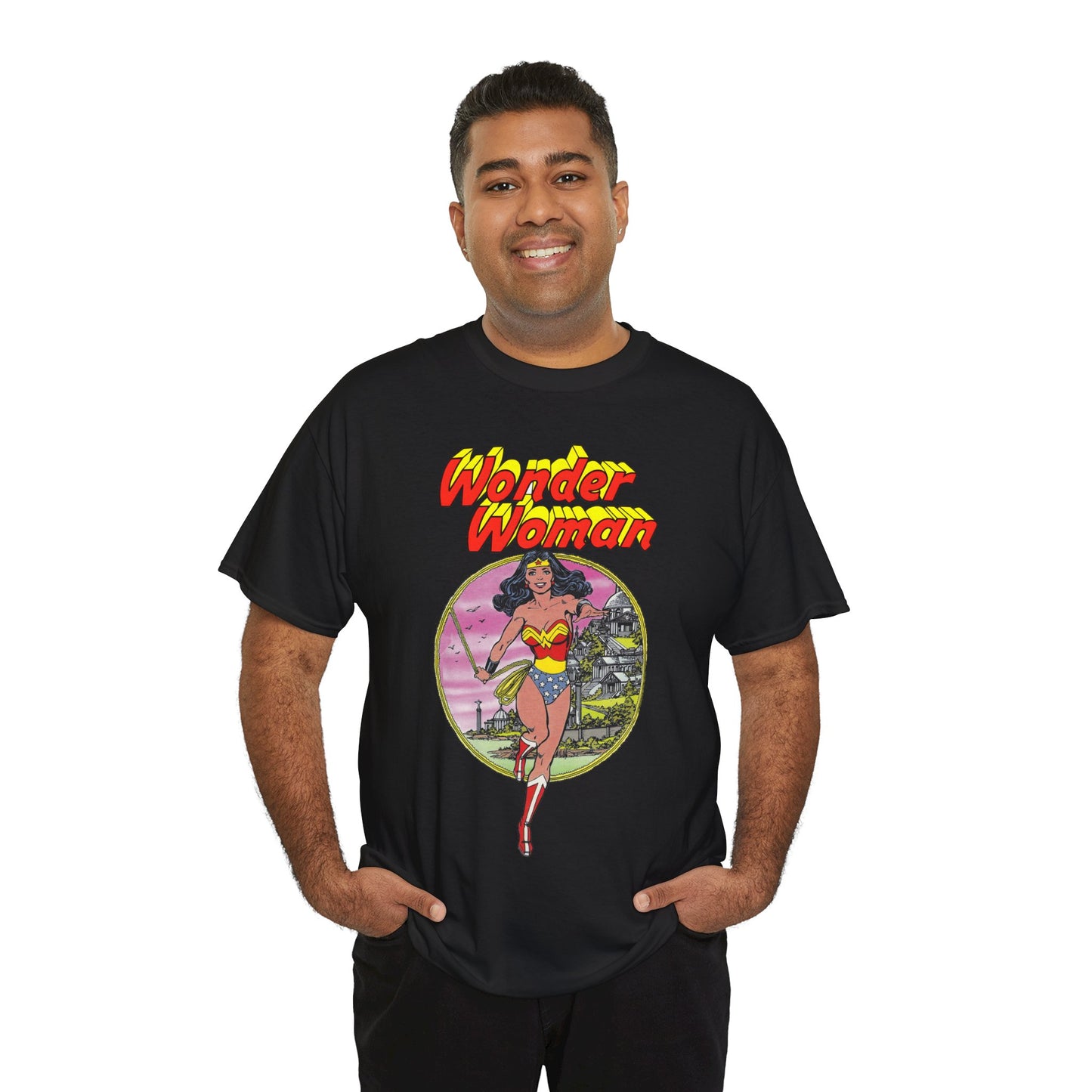 Wonder Woman T-Shirt - George Perez Art - Justice League 1980s Postcard Set - JLA Member - Diana from Themyscira - DC Comics