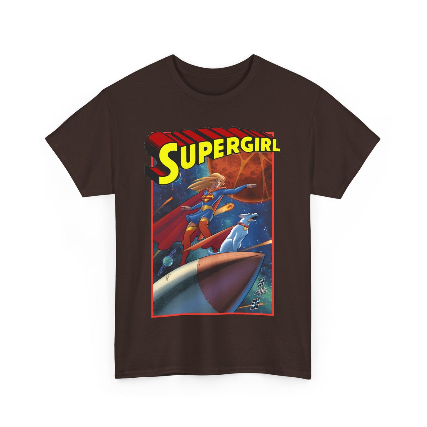 Supergirl & Krypto T-Shirt - Amanda Conner Art - Kara from Krypton - Superman's Pet Superdog - DC Comics