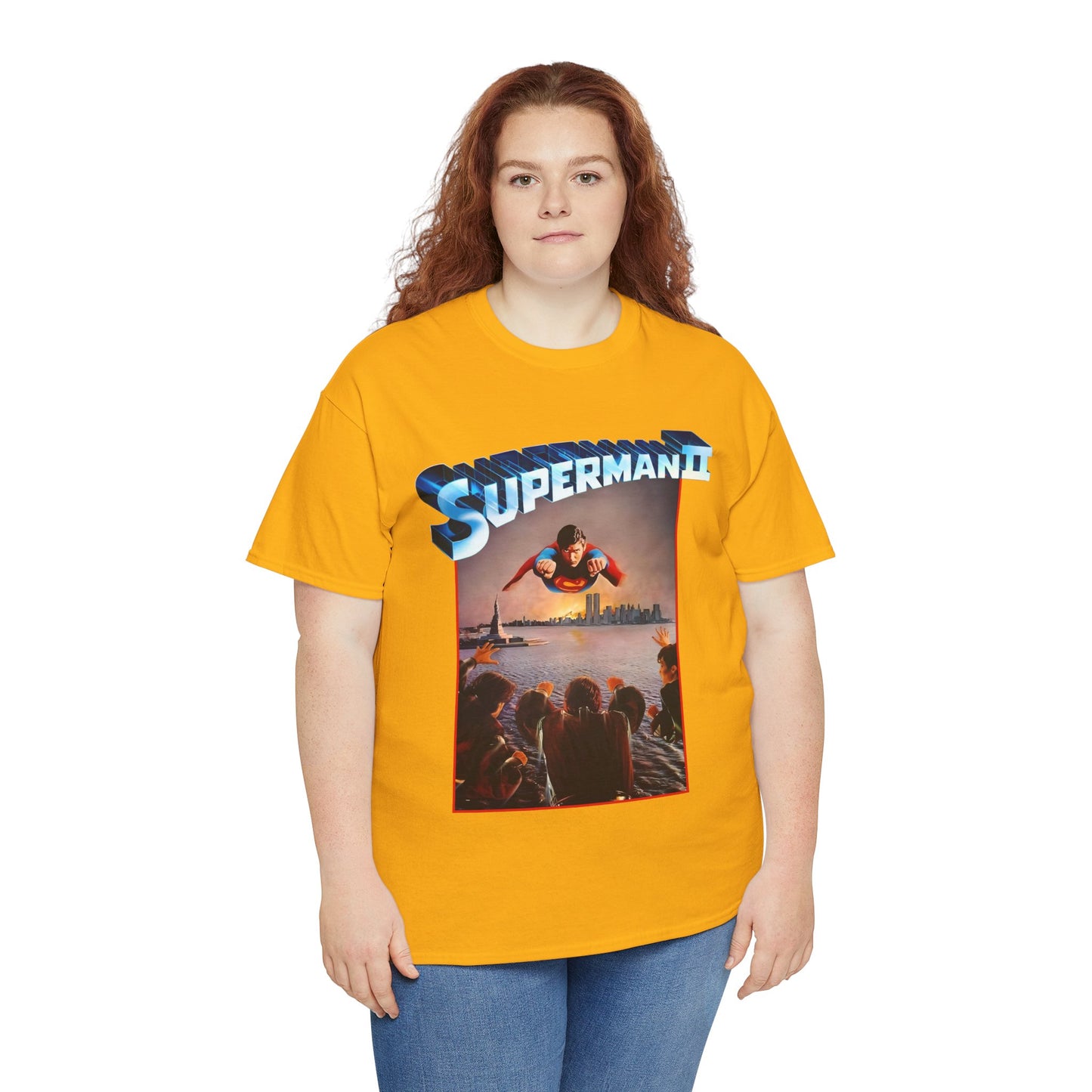 Superman II T-Shirt - Christopher Reeve, Terence Stamp, Sarah Douglas - Vs General Zod, Ursa, Non - Phantom Zone Villains - 1980 Movie Poster - DC Comics