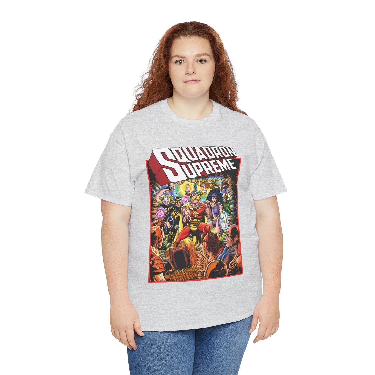 Squadron Supreme T-Shirt - George Perez Art - Hyperion, Nighthawk, Doctor Spectrum, Power Princess, Whizzer - Marvel Comics