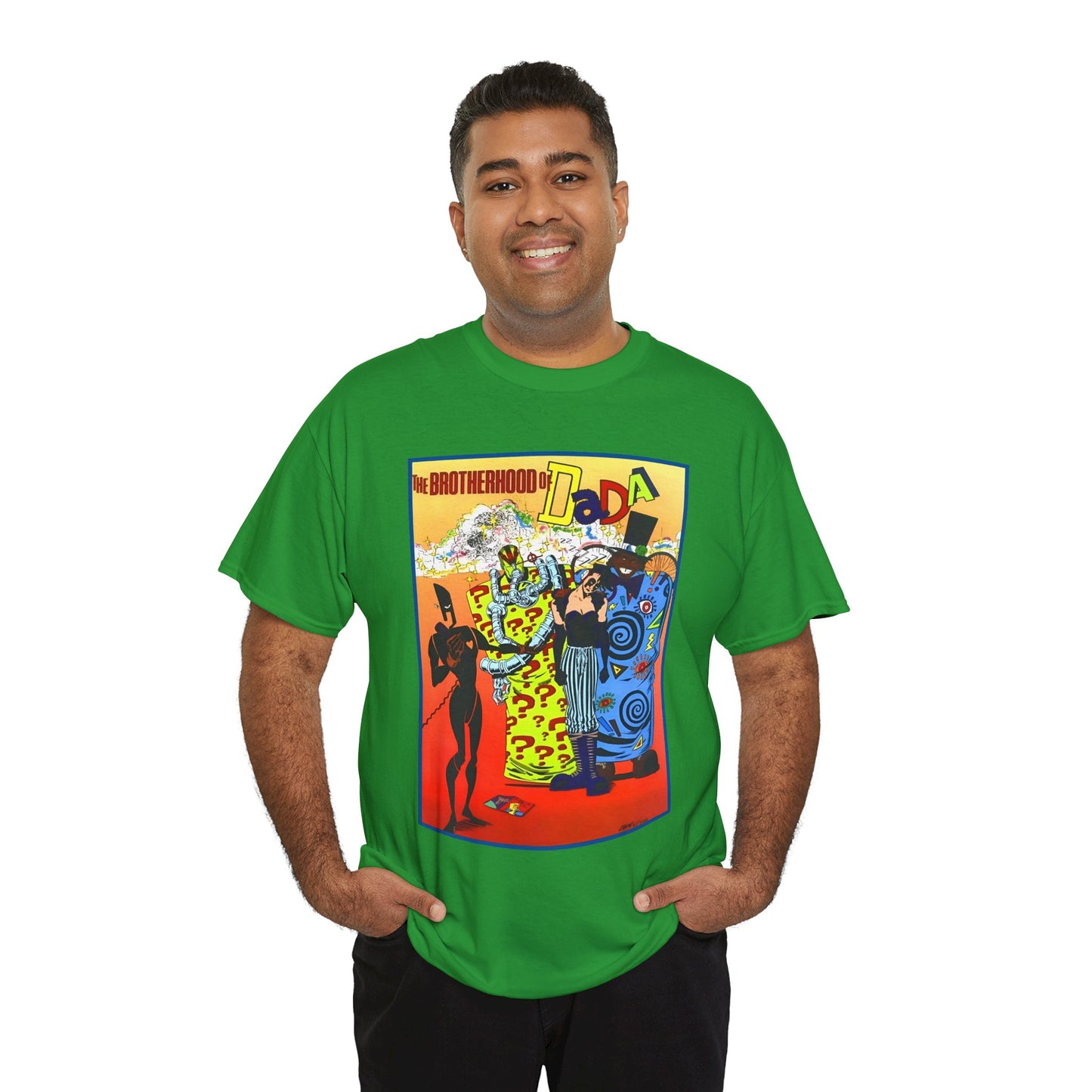 Brotherhood of Dada T-Shirt - Doom Patrol Foes - Mr Nobody, Quiz, Frenzy - DC Comics, Vertigo Comics - Grant Morrison Stories