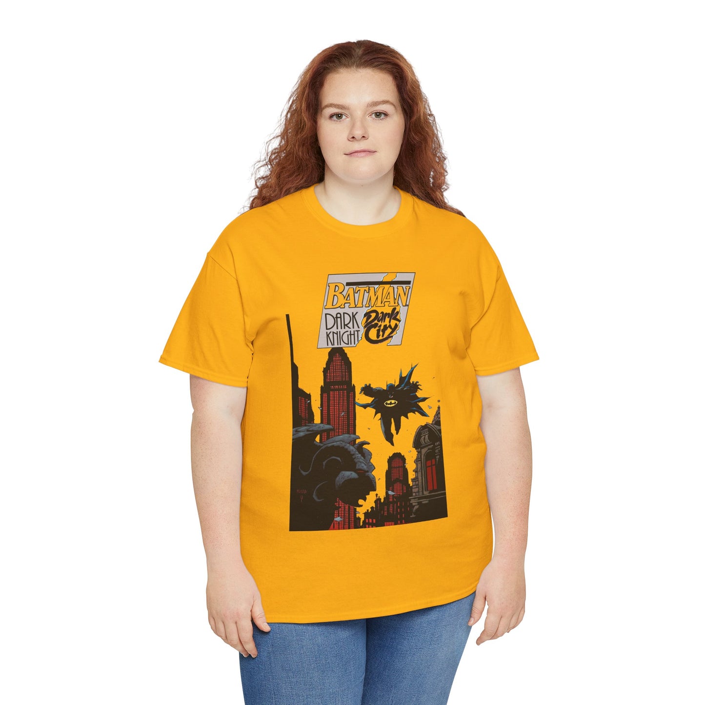 Batman: Dark Knight, Dark City T-Shirt - Mike Mignola Art - Gotham City, Bruce Wayne - 1990s Cover Art - DC Comics