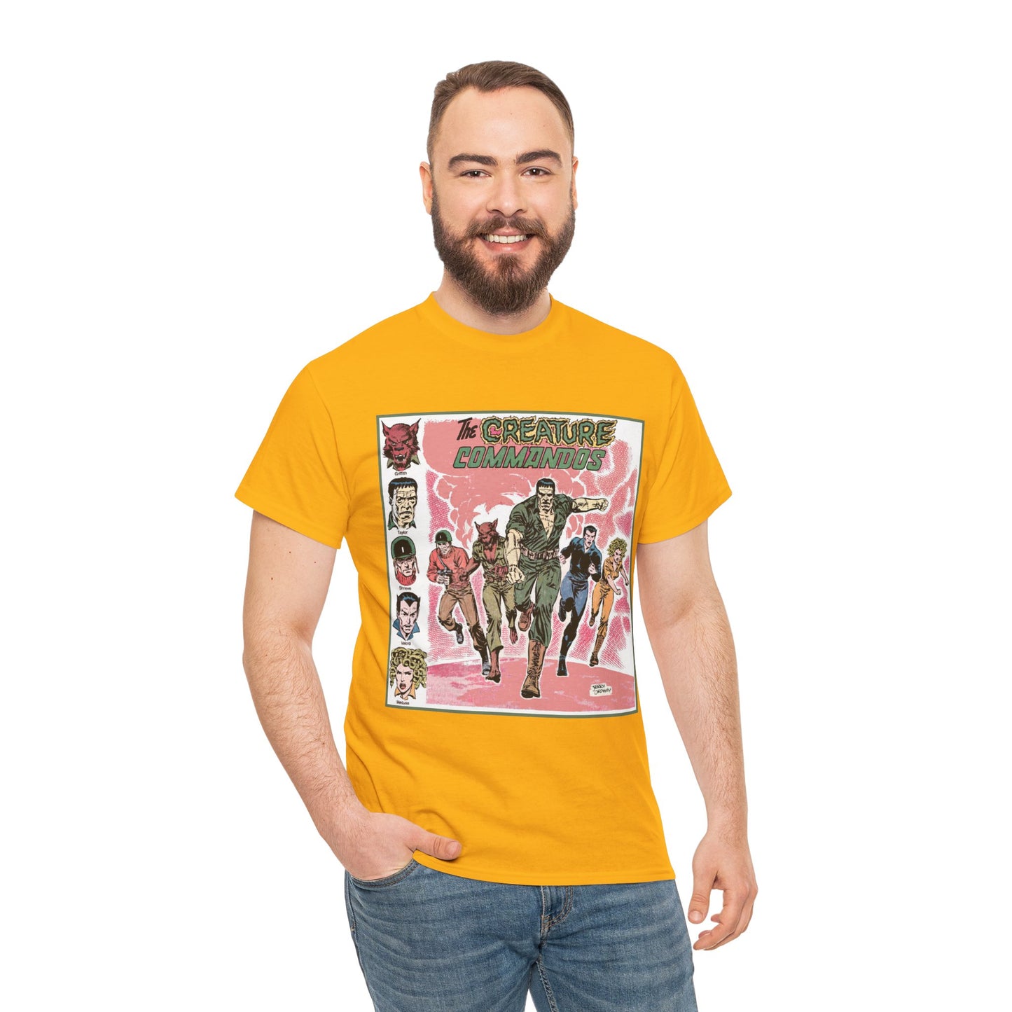 Creature Commandoes T-Shirt - Jerry Ordway Art - Medusa, Velcro, Shrieve - DC Comics Who's Who Art - Inspiration for James Gunn Series