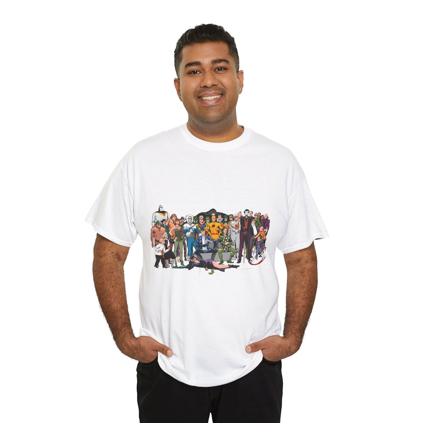 Secret Origins of Super-Villains T-Shirt - Dick Giordano Art - DC Comics - Joker, Mirror Master, Captain Cold, Lex Luthor, Scarecrow, Poison Ivy, Grodd