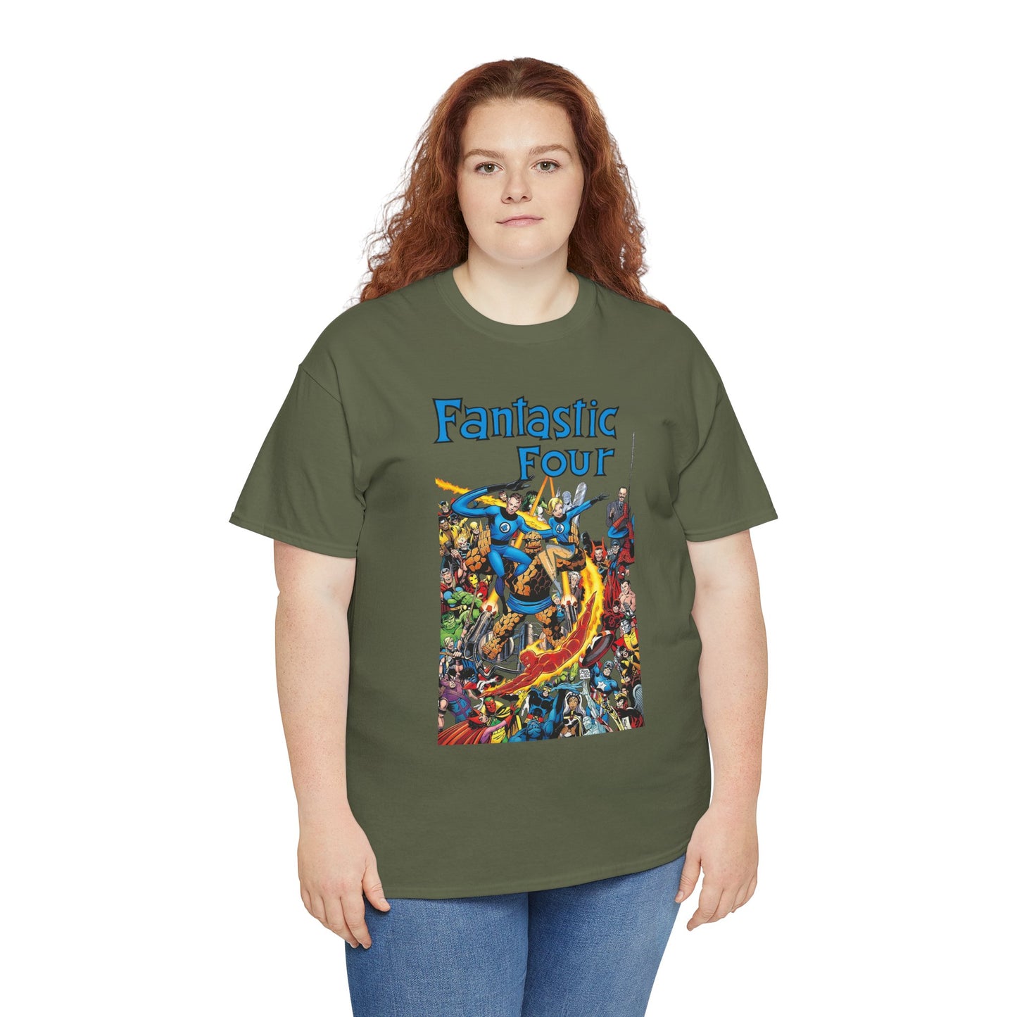 Fantastic Four T-Shirt - Classic John Byrne Art - Popular Marvel Comics Characters - Human Torch, The Thing, Invisible Woman, Reed Richards - 2025 MCU Movie
