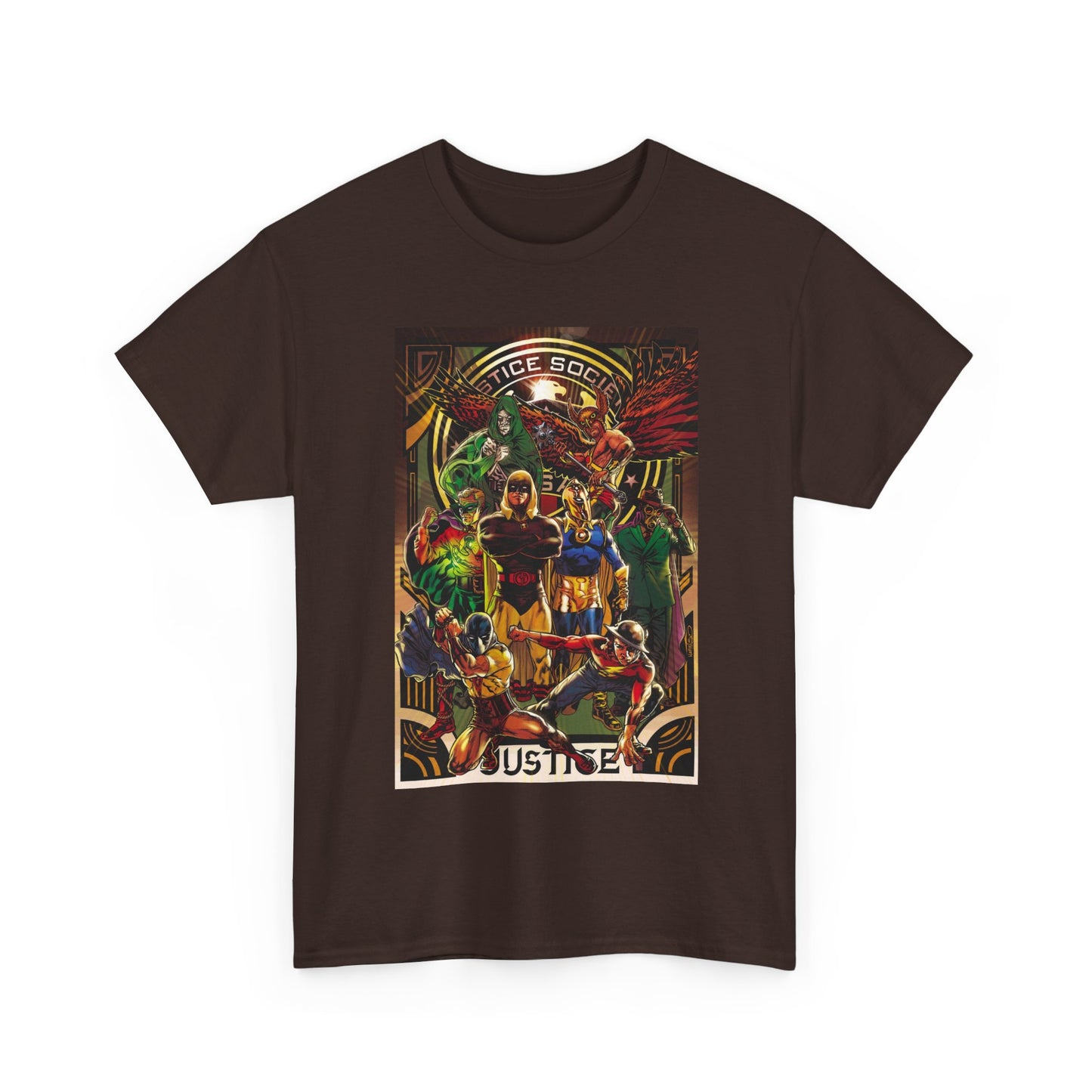 Justice Society T-Shirt - Tony Harris Art - Hawkman, Hourman, Dr Fate, Spectre, Sandman, Green Lantern, Atom, Flash - JSA - DC Comics