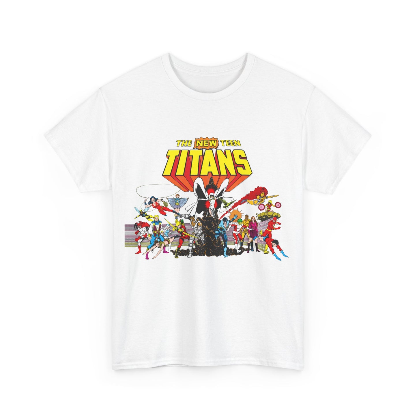 New Teen Titans T-Shirt - George Perez Art - Nightwing, Starfire, Cyborg, Speedy, Bumblebee, Hawk, Dove, Speedy, Wonder Girl, Terra, Lilith - DC Comics