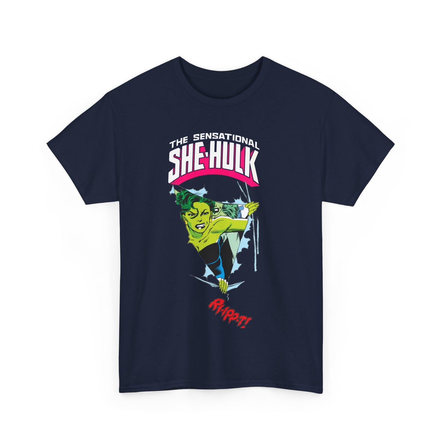 Sensational She-Hulk T-Shirt - John Byrne Art - Marvel Comics - Jennifer Walters - Ripping Through the Shirt - Fourth Wall