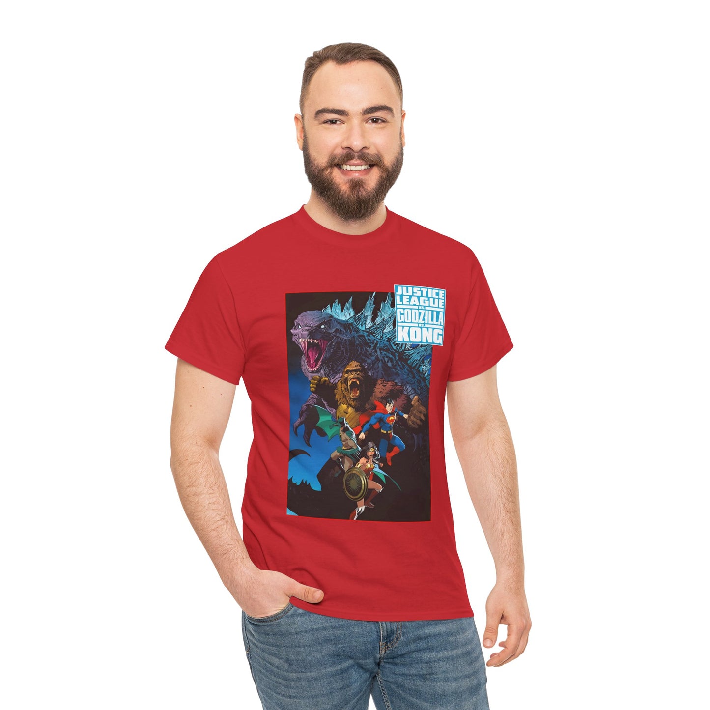 Justice League Vs Godzilla Vs Kong T-Shirt - Dan Mora Art - Wonder Woman, Superman, Batman - DC Comics