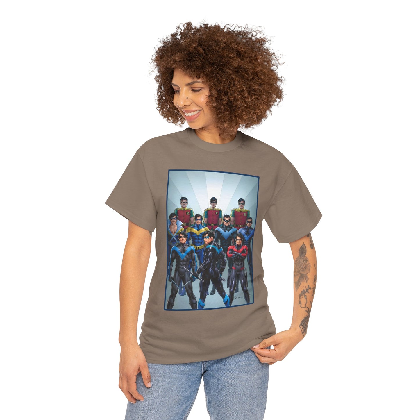 Nightwing Through the Ages T-Shirt - Nicola Scott Art - Dick Grayson, Robin the Boy Wonder - Batman Sidekick - New Teen Titans Leader - DC Comics