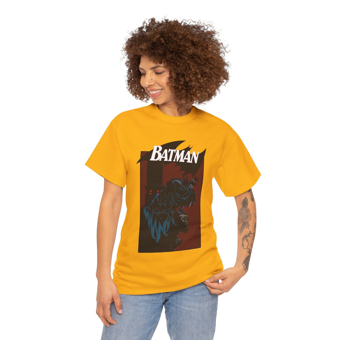 Batman T-Shirt - Kelley Jones Art - 1990s Dark Knight Detective Artwork - Perched on a Gargoyle - DC Comics