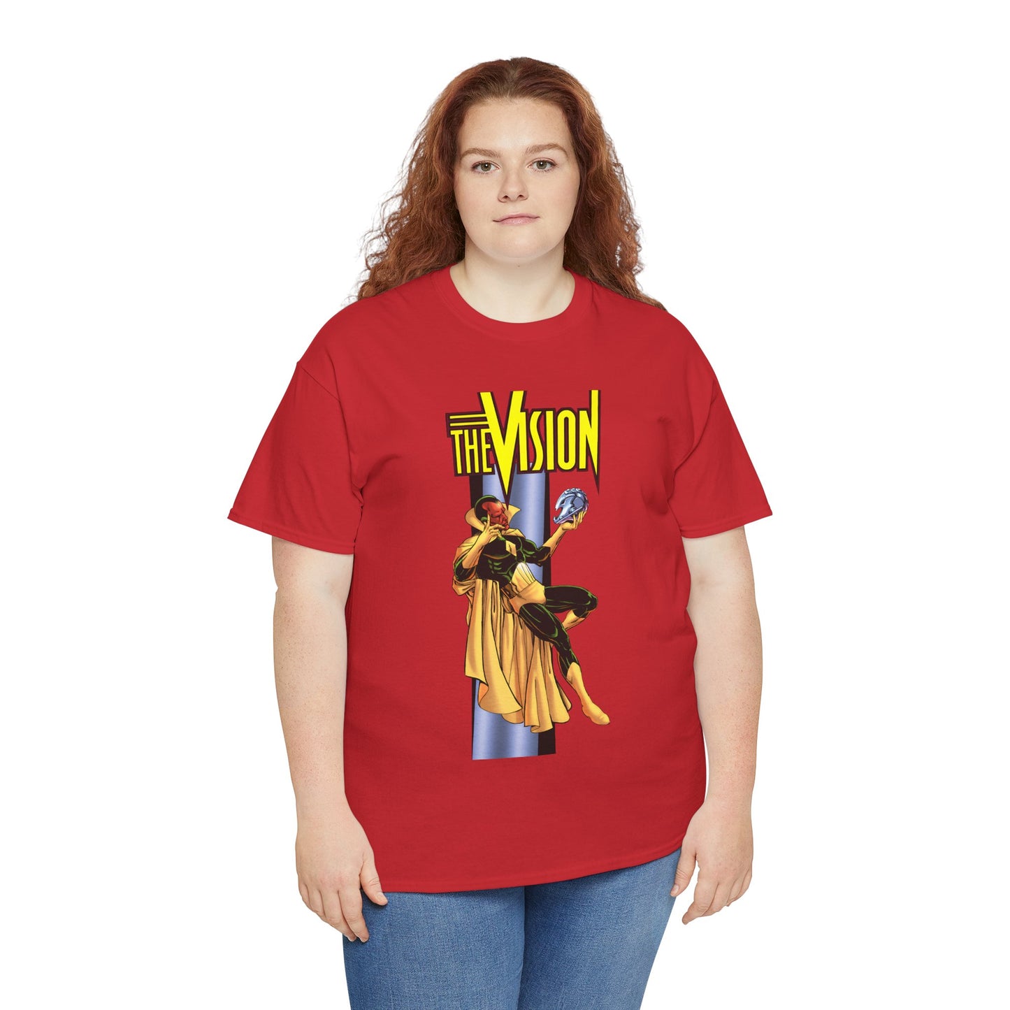 Vision T-Shirt - George Perez Art - Built by Ultron - Avengers Member - Marvel Comics