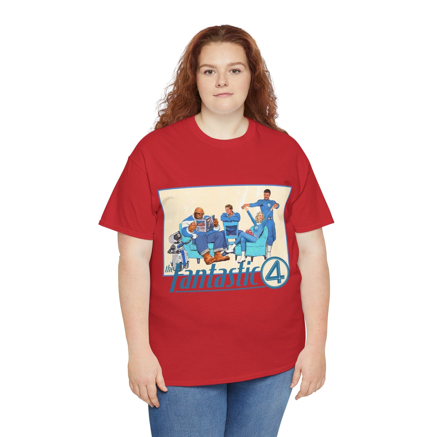 Fantastic Four T-Shirt - 2025 MCU Movie - Reed Richards, Invisible Woman, Thing, Human Torch - Marvel Comics Characters