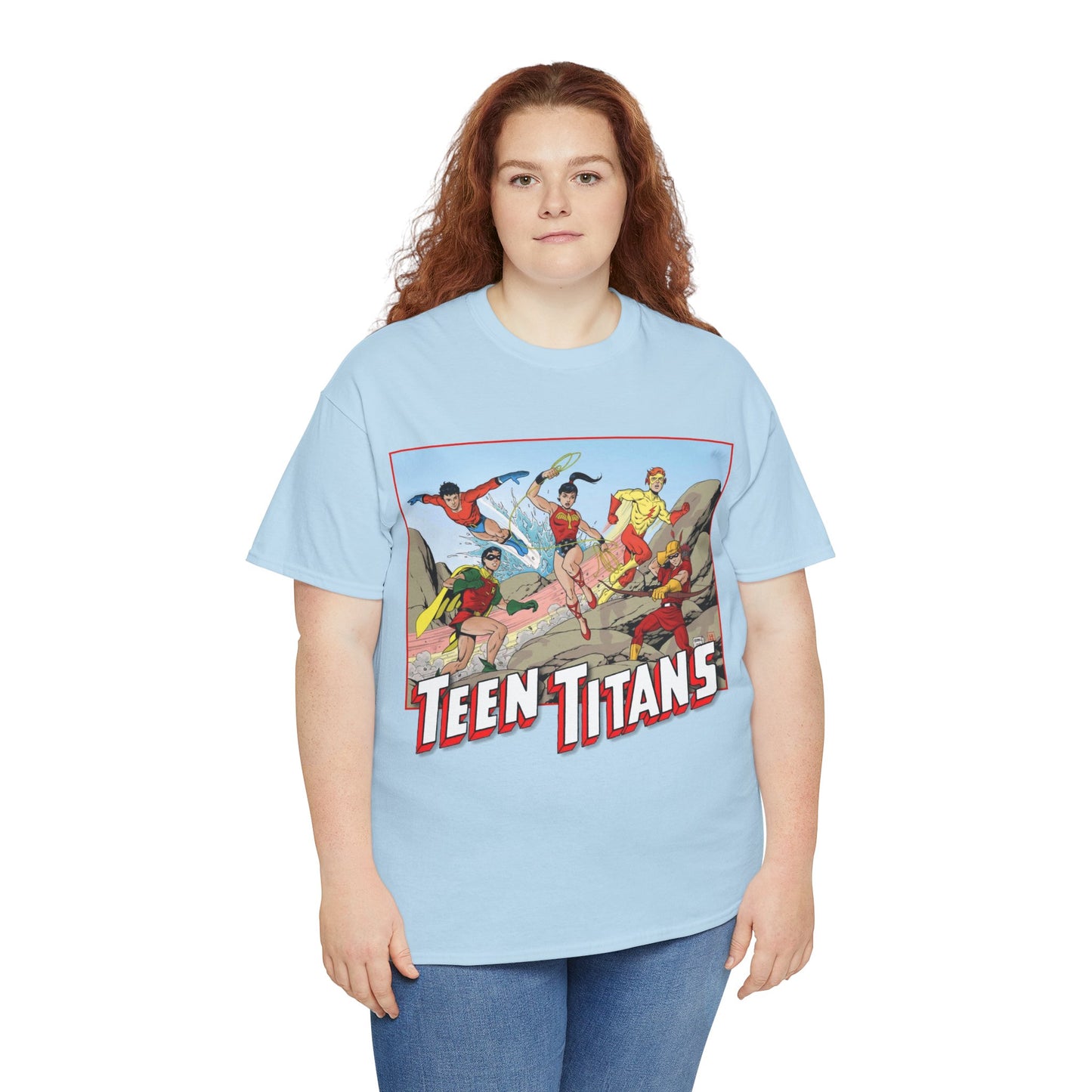 Teen Titans T-Shirt - Tom Grummett Art - Robin, Wonder Girl, Kid Flash, Speedy, Aqualad - DC Comics