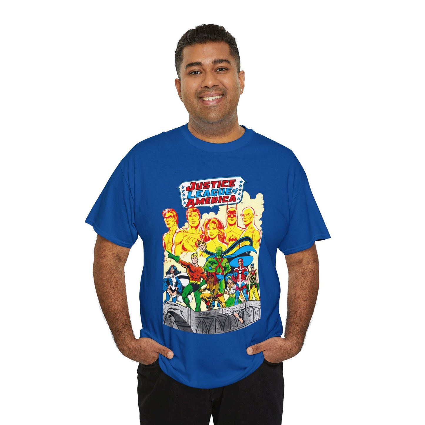 Justice League Detroit T-Shirt - Aquaman, Elongated Man, Zatanna, Vixen, Steel, Martian Manhunter, Vibe, Gypsy