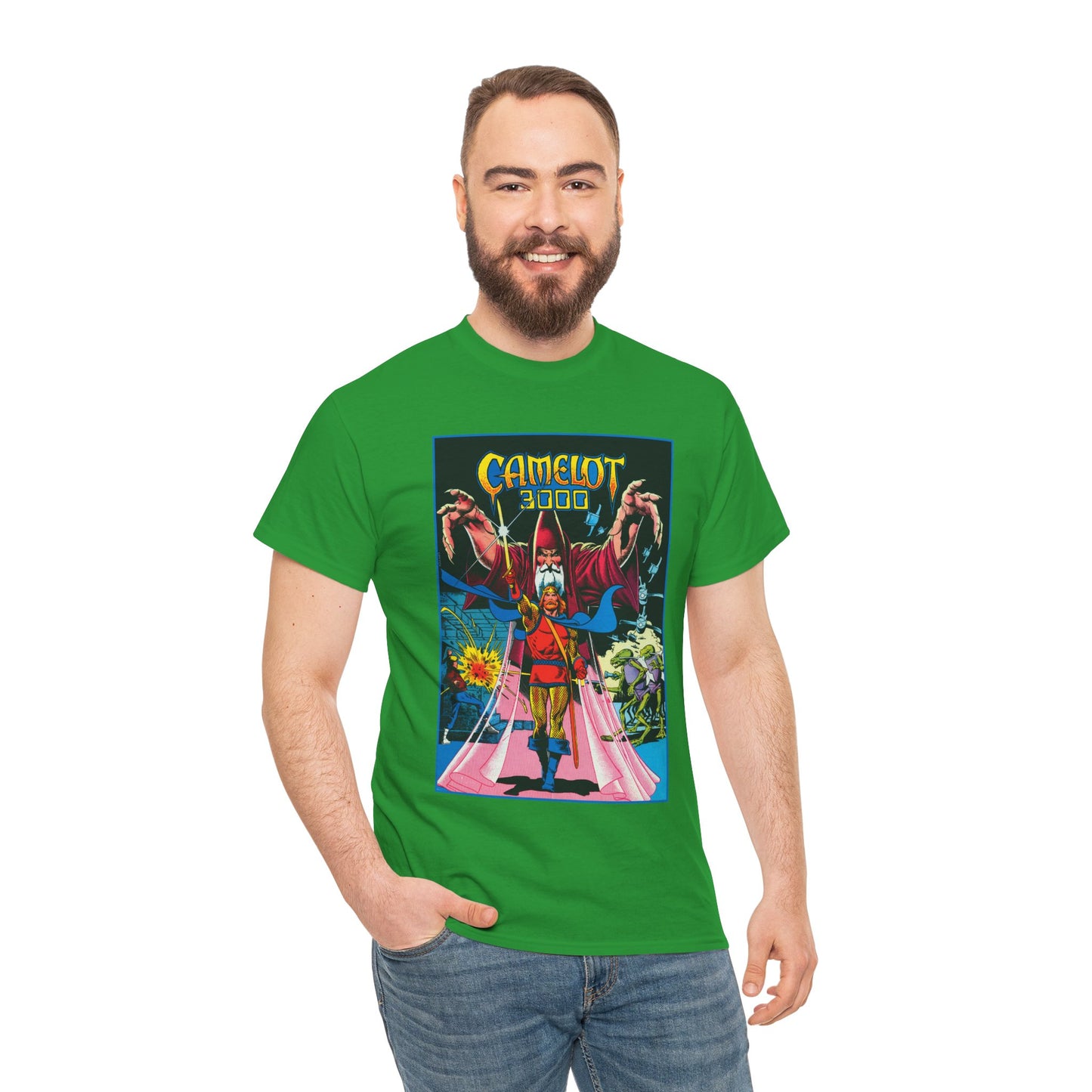 Camelot 3000 T-Shirt - Brian Bolland Art - DC Comics - King Charles, Merlyn - 1980s Sci-Fi Mini-Series