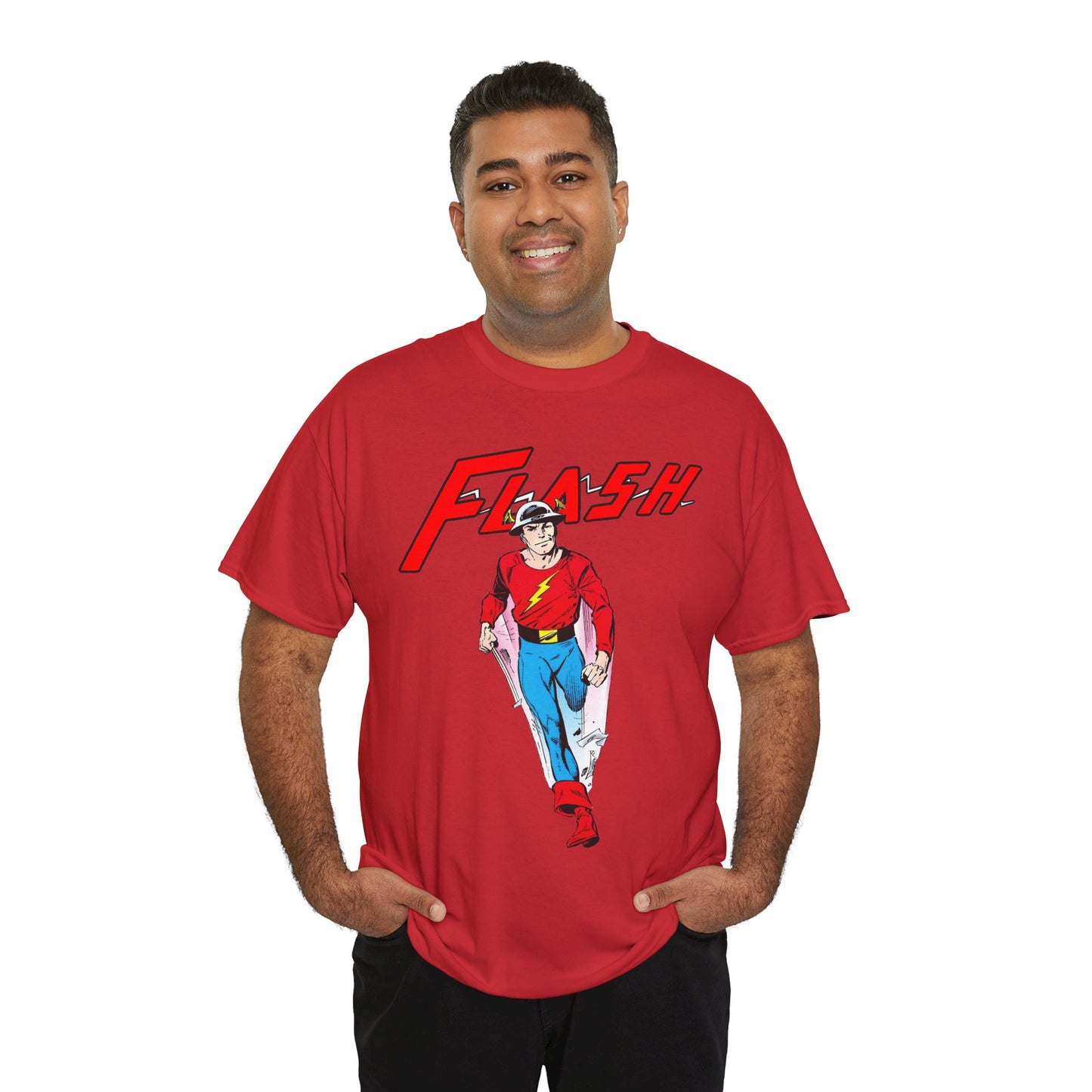 Golden Age Flash T-Shirt - John Byrne Art - Justice Society/JSA Member - Jay Garrick - Speedster