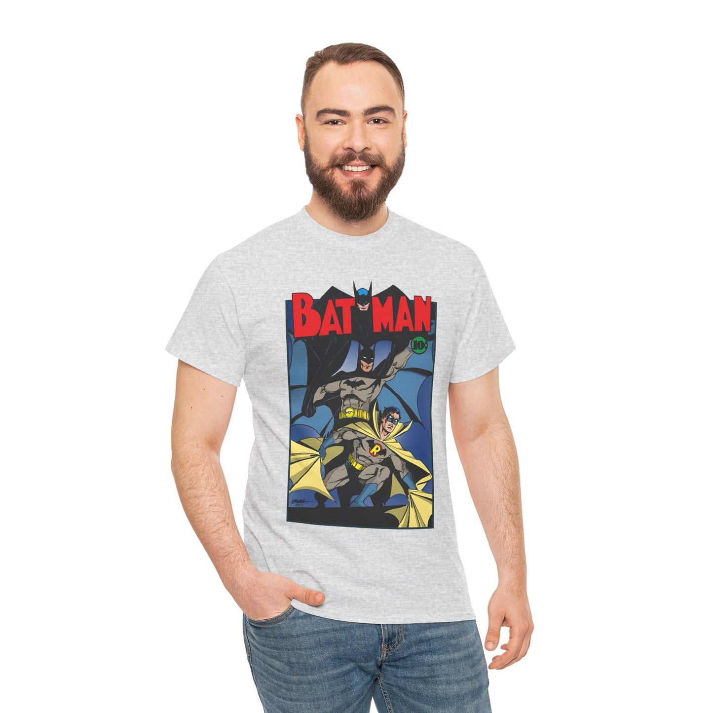 Batman & Robin T-Shirt - George Perez Art - Earth 2 - DC Comics - Golden Age JSA - Bruce Wayne & Dick Grayson