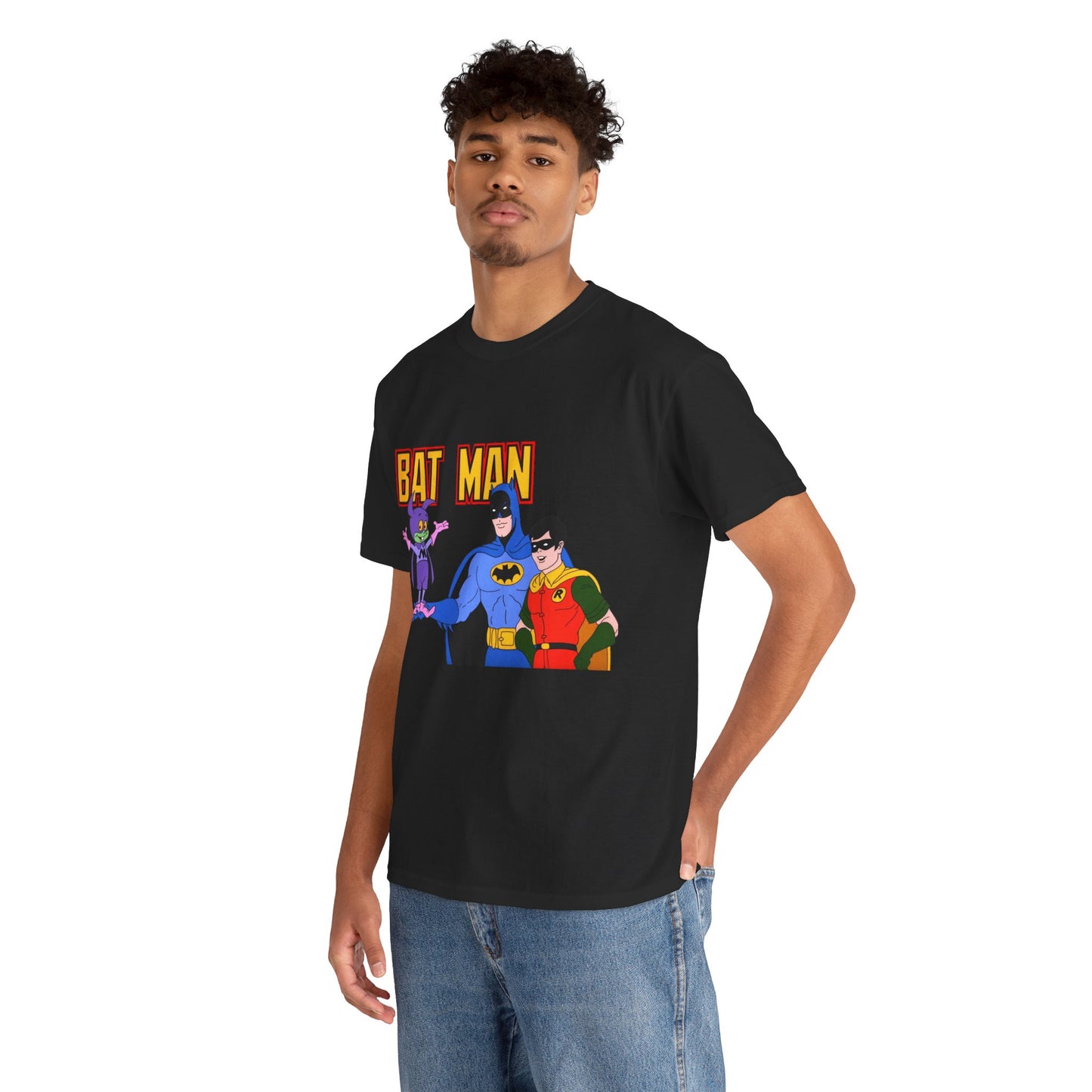 Batman, Robin & Bat-Mite T-Shirt - The New Adventures of Batman - 1970s Filmation DC Cartoon Series - Animated Dark Knight Detective