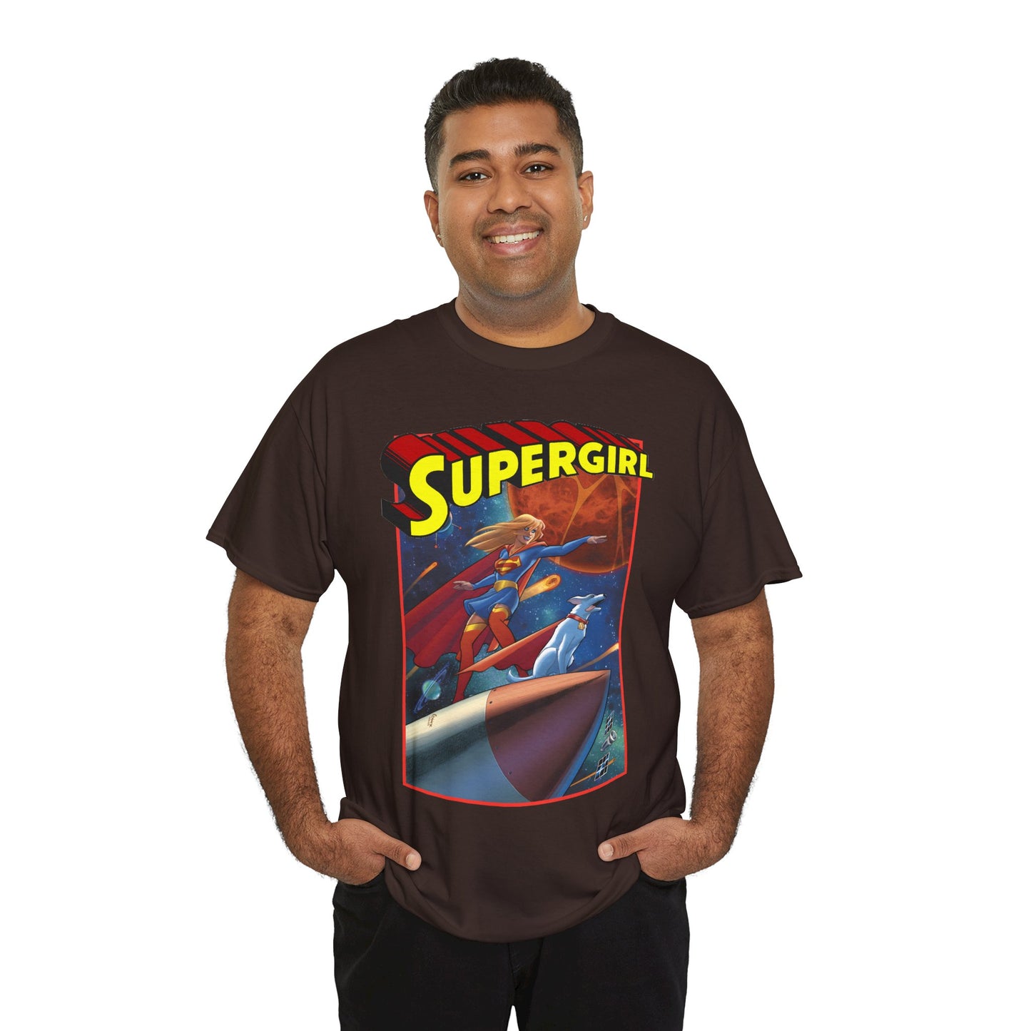 Supergirl & Krypto T-Shirt - Amanda Conner Art - Kara from Krypton - Superman's Pet Superdog - DC Comics