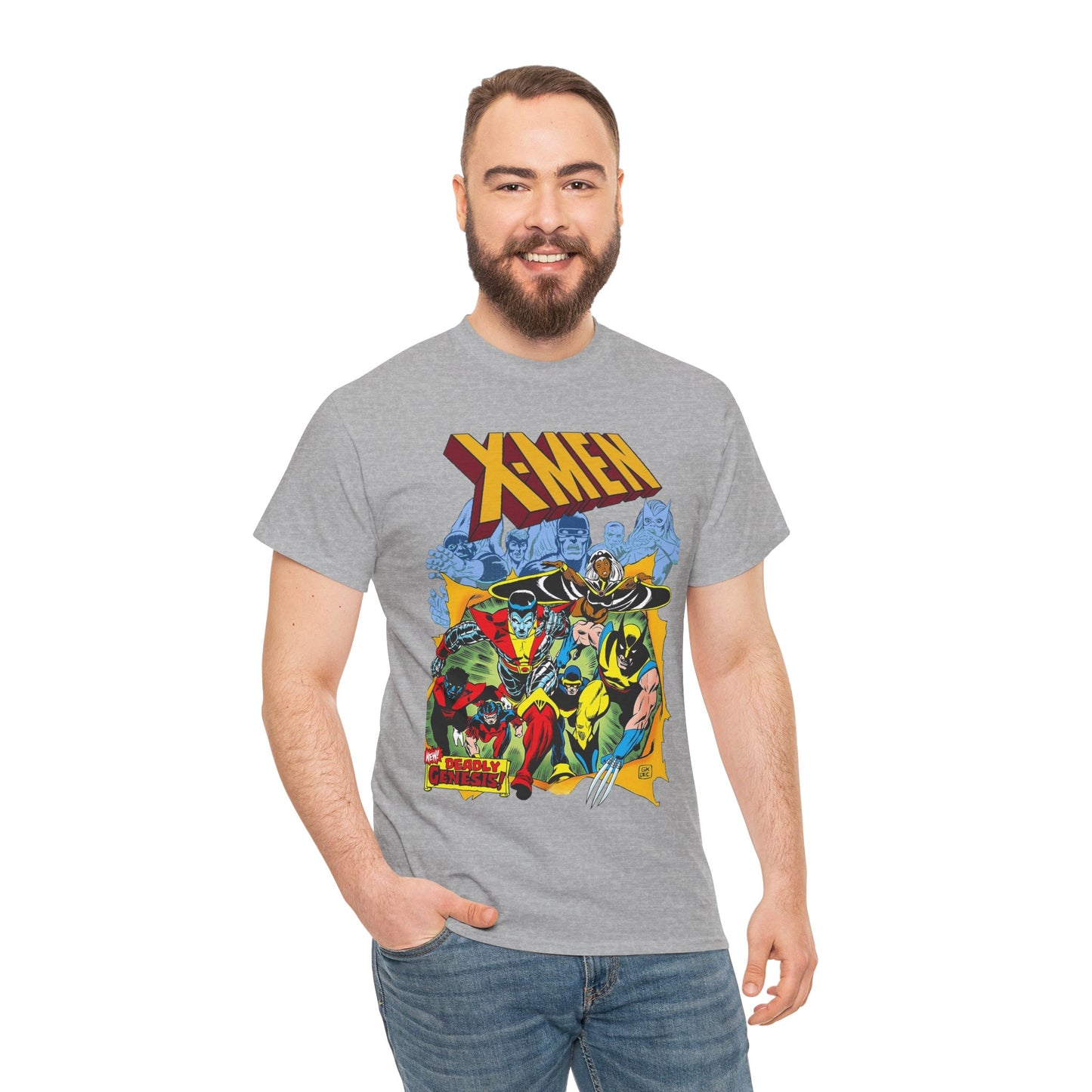 Giant-Sized X-Men T-Shirt - Dave Cockrum Art - Wolverine, Storm, Colossus, Cyclops, Nightcrawler, Thunderbird - New Chris Claremont Era - Marvel Comics