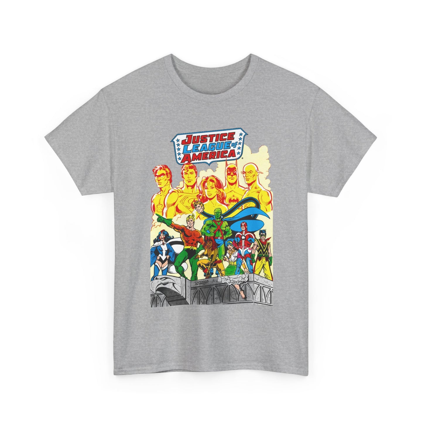 Justice League Detroit T-Shirt - Aquaman, Elongated Man, Zatanna, Vixen, Steel, Martian Manhunter, Vibe, Gypsy