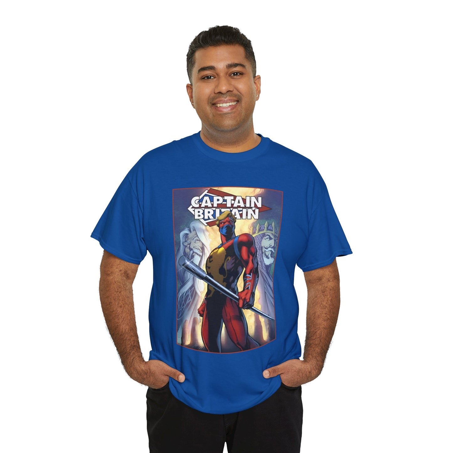 Captain Britain T-Shirt - Alan Davis Art - Excalibur Member - Marvel Comics