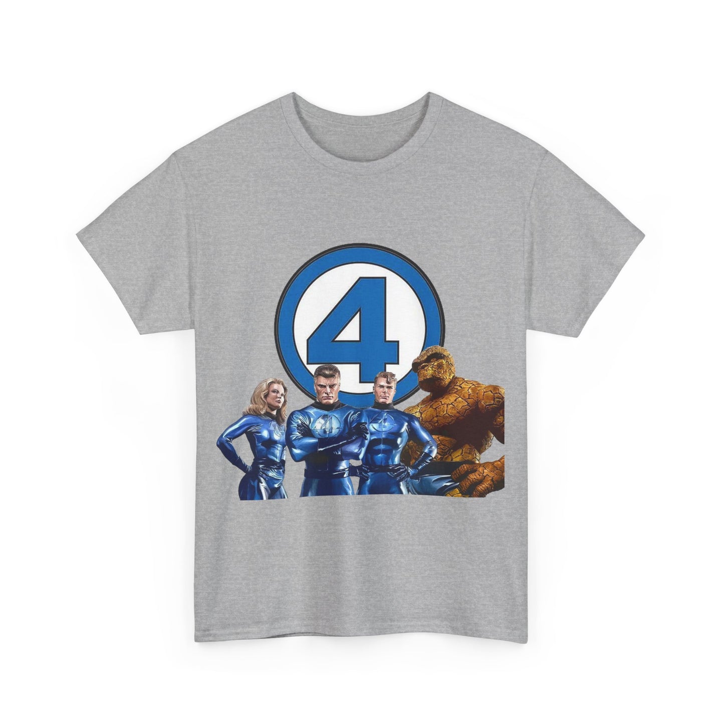 Fantastic Four T-Shirt - Alex Ross Art - 2025 MCU Movie - Iconic Marvel Comics Characters - Human Torch, Invisible Woman, The Thing, Reed Richards