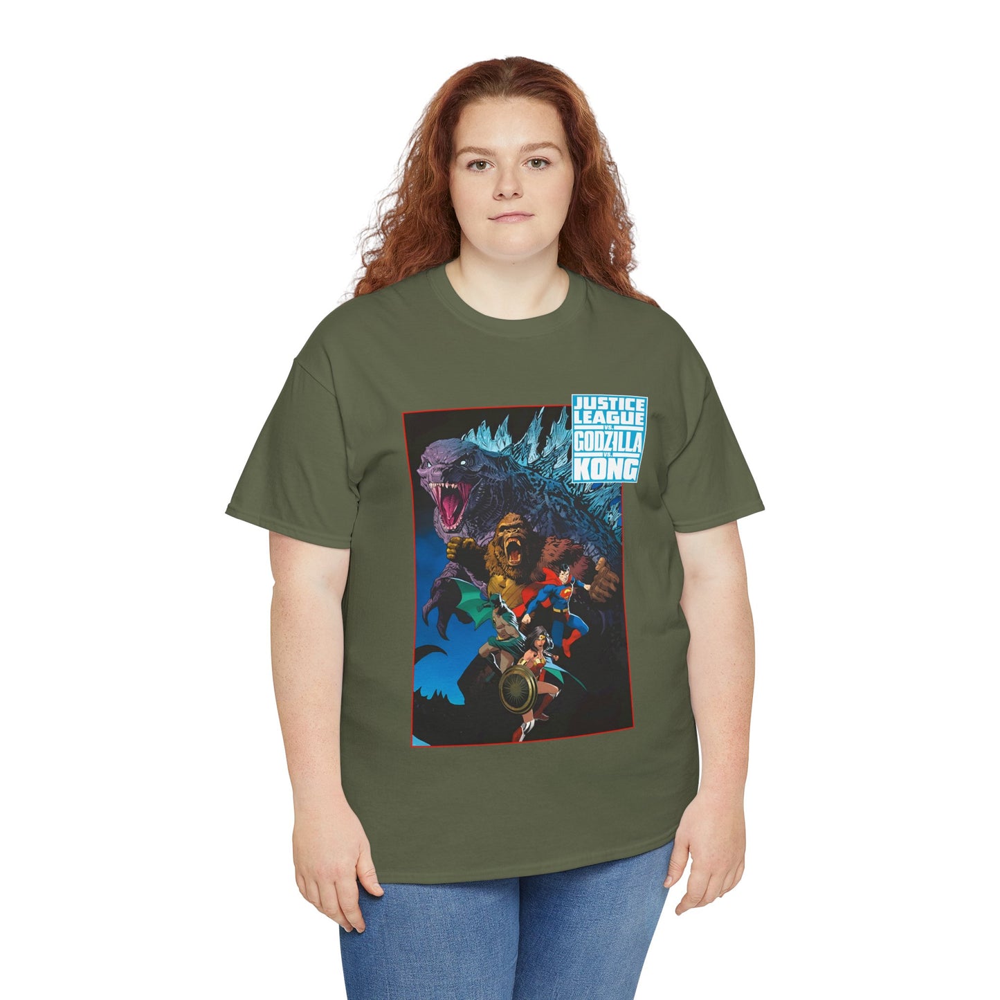 Justice League Vs Godzilla Vs Kong T-Shirt - Dan Mora Art - Wonder Woman, Superman, Batman - DC Comics