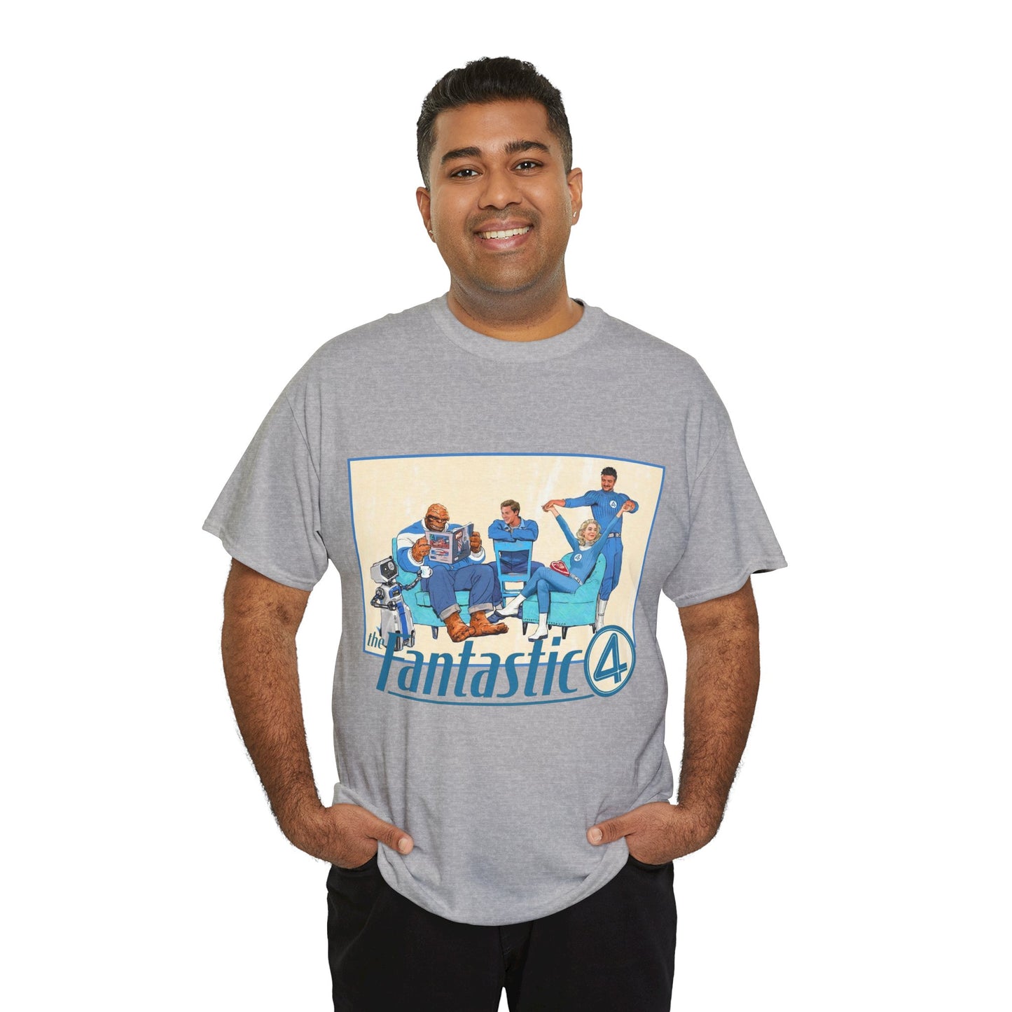 Fantastic Four T-Shirt - 2025 MCU Movie - Reed Richards, Invisible Woman, Thing, Human Torch - Marvel Comics Characters