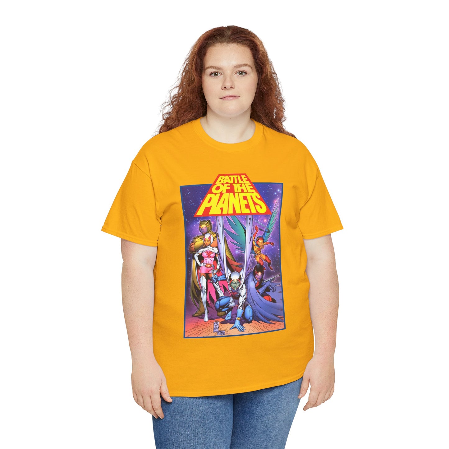 Battle of the Planets T-Shirt - Marc Silvestri Art - G-Force - Popular Gatchaman Cartoon - Mark, Jason, Princess, Keyop, and Tiny