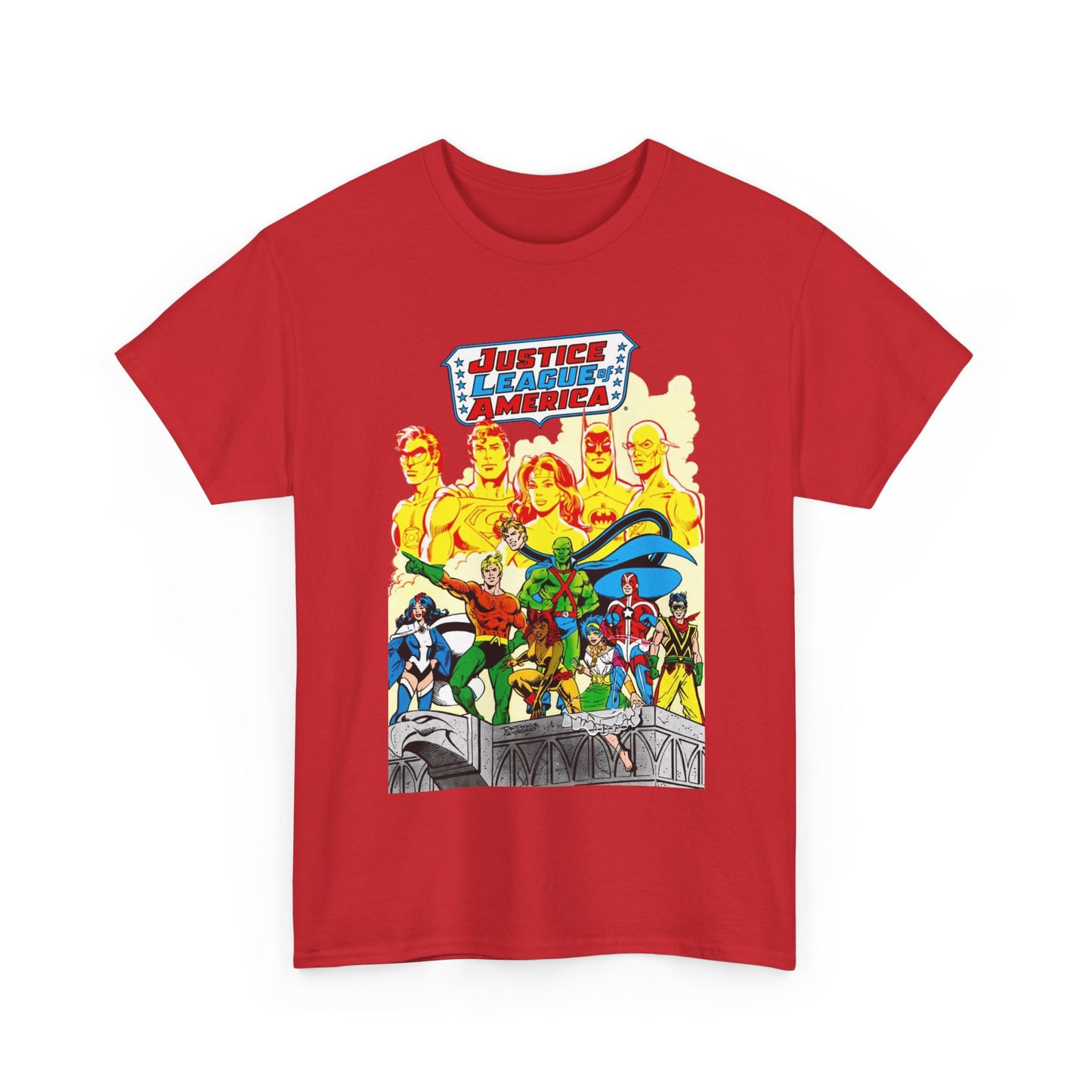 Justice League Detroit T-Shirt - Aquaman, Elongated Man, Zatanna, Vixen, Steel, Martian Manhunter, Vibe, Gypsy
