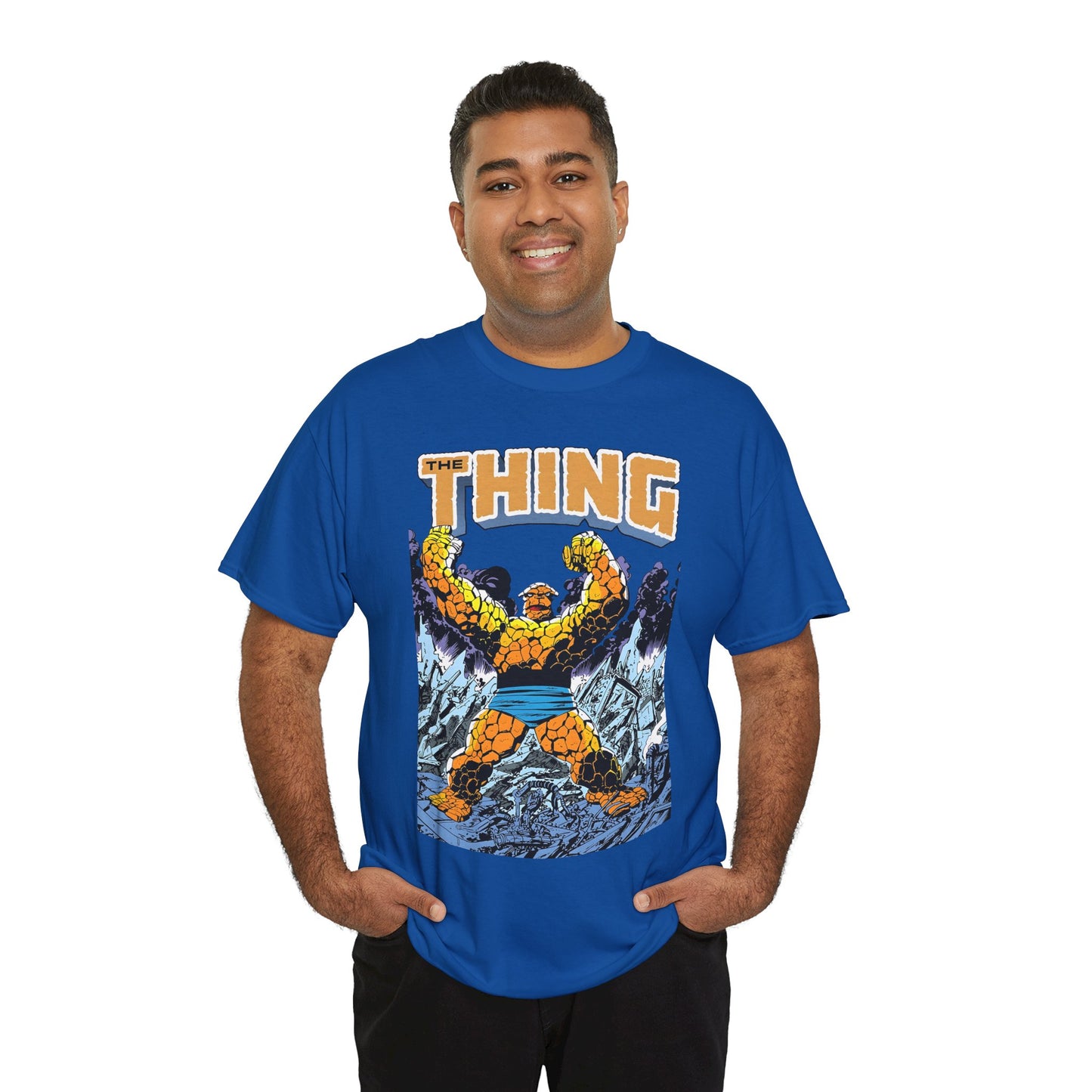 The Thing T-Shirt - John Byrne Art - Member of the Fantastic Four - Marvel Comics 1980s - Ben Grimm