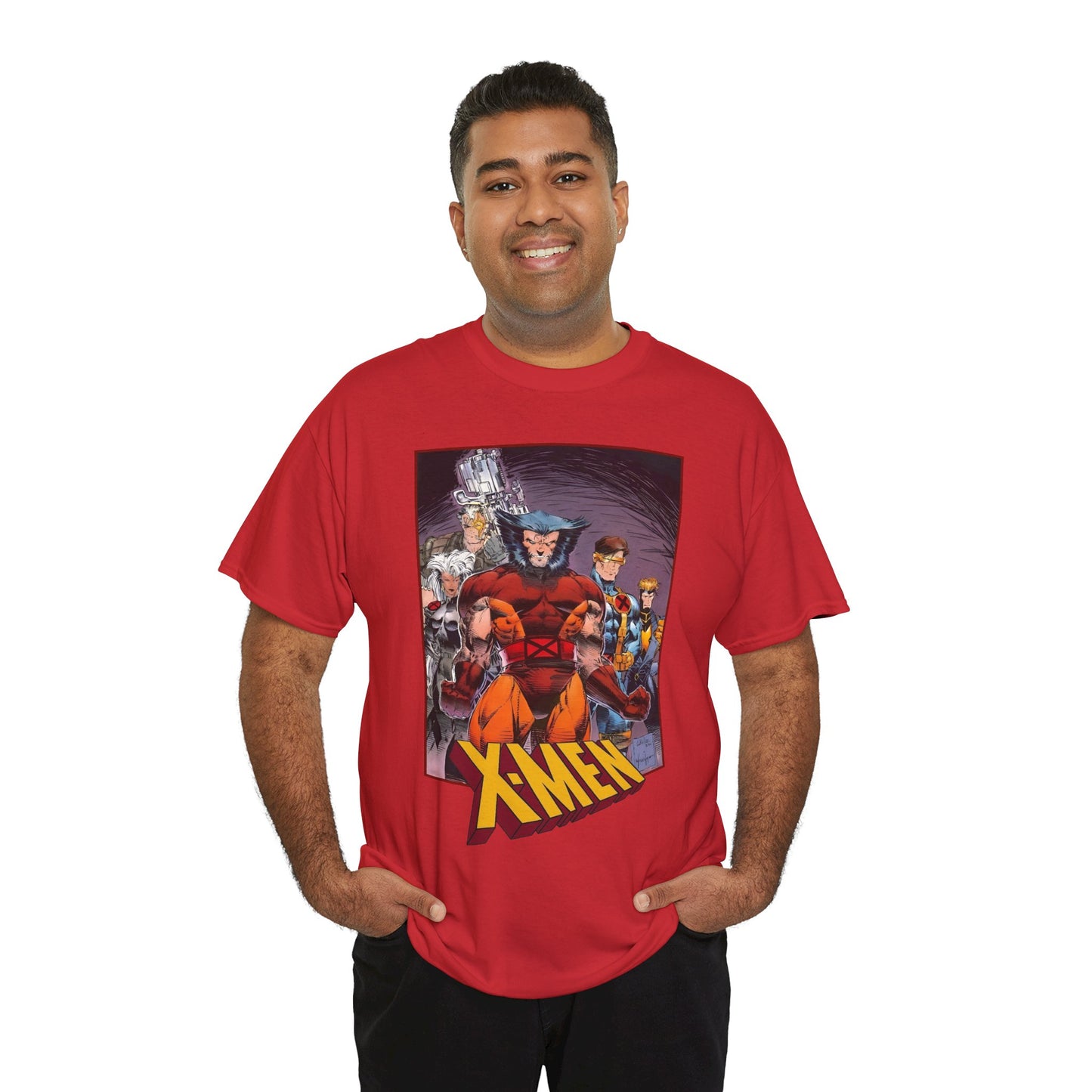 X-Men T-Shirt - While Portacio Art - Wolverine, Cyclops, Storm, Cable, Havok - Marvel Comics