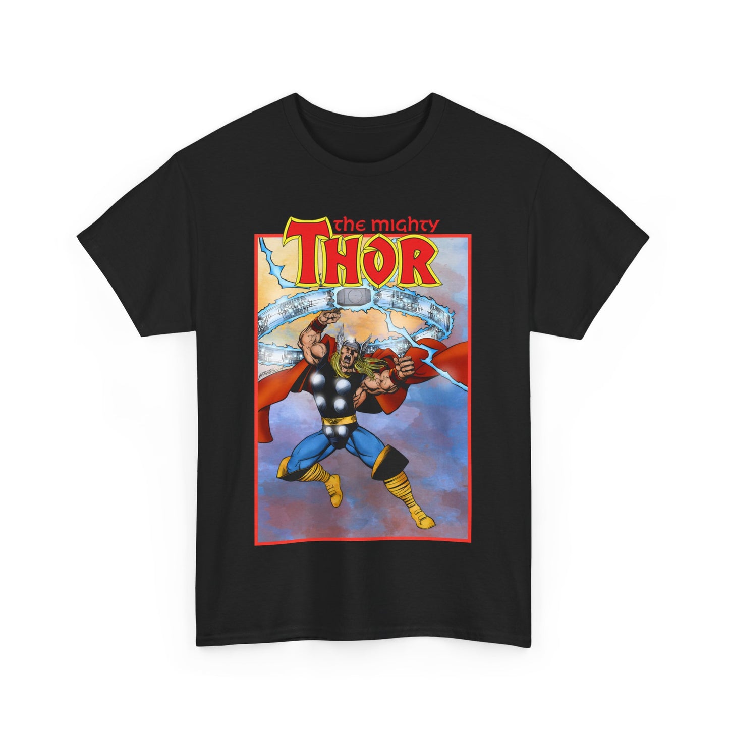 The Mighty Thor T-Shirt - George Perez Art - Mjolnir - Avengers Member - God of Thunder - Asgard Warrior - Marvel Comics