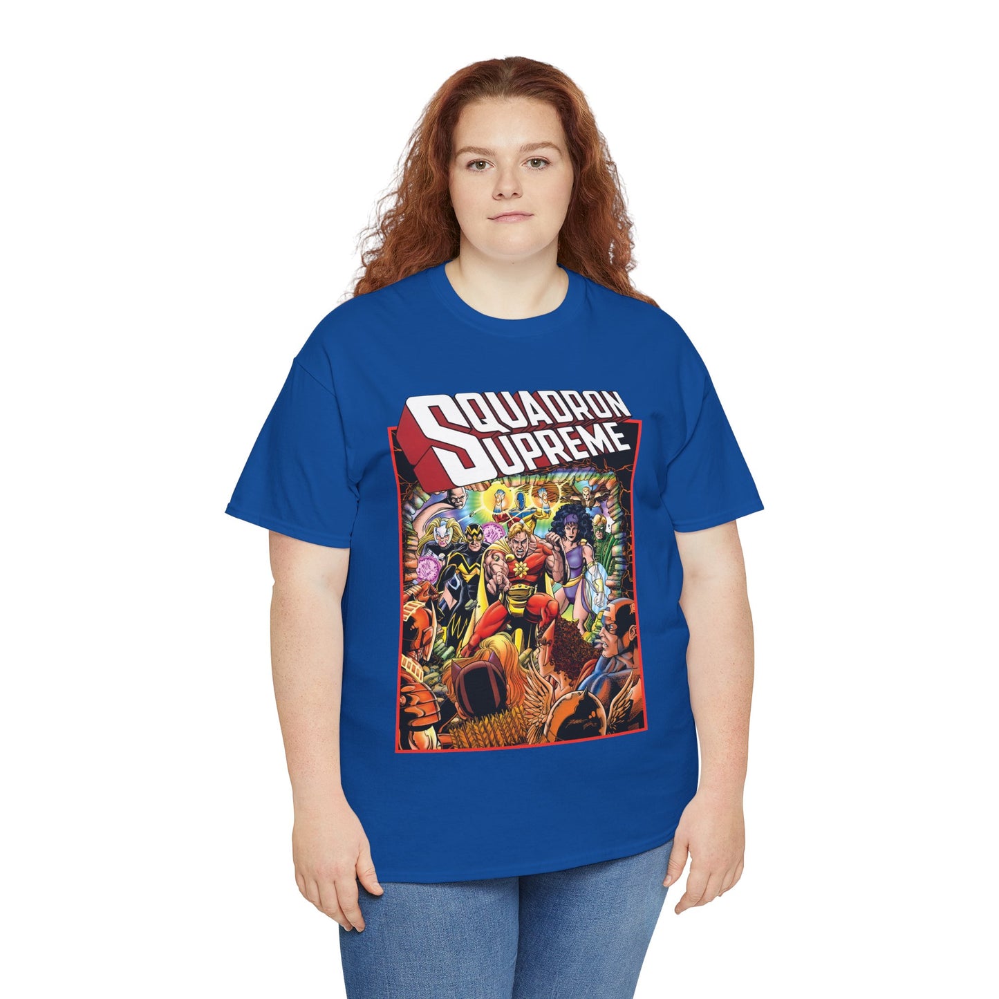 Squadron Supreme T-Shirt - George Perez Art - Hyperion, Nighthawk, Doctor Spectrum, Power Princess, Whizzer - Marvel Comics
