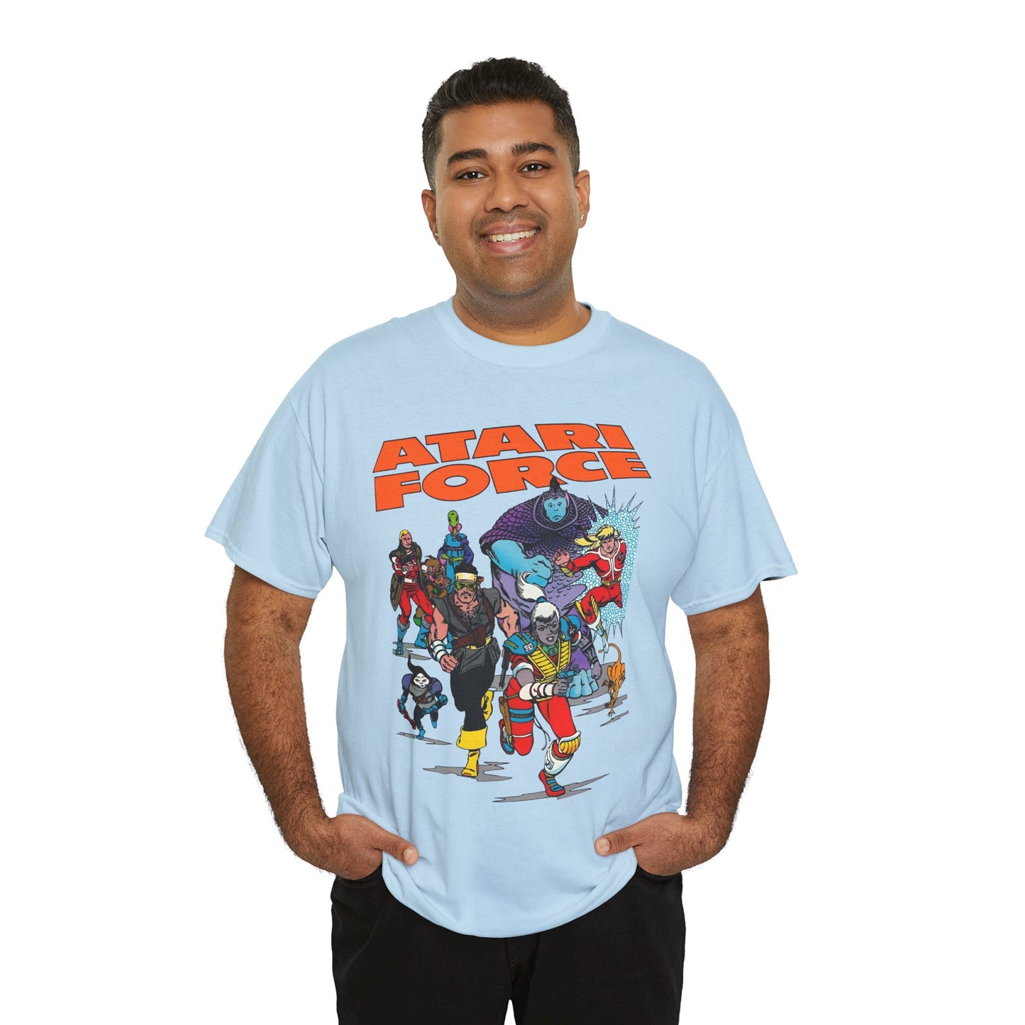Atari Force T-Shirt - Marshall Rogers & John Byrne Art - Martin Champion, Christopher "Tempest" Champion, "Dart" Bia O'Rourke-Singh, Hukka, Morphea, Babe, Pakrat, Blackjak, Taz - DC Comics