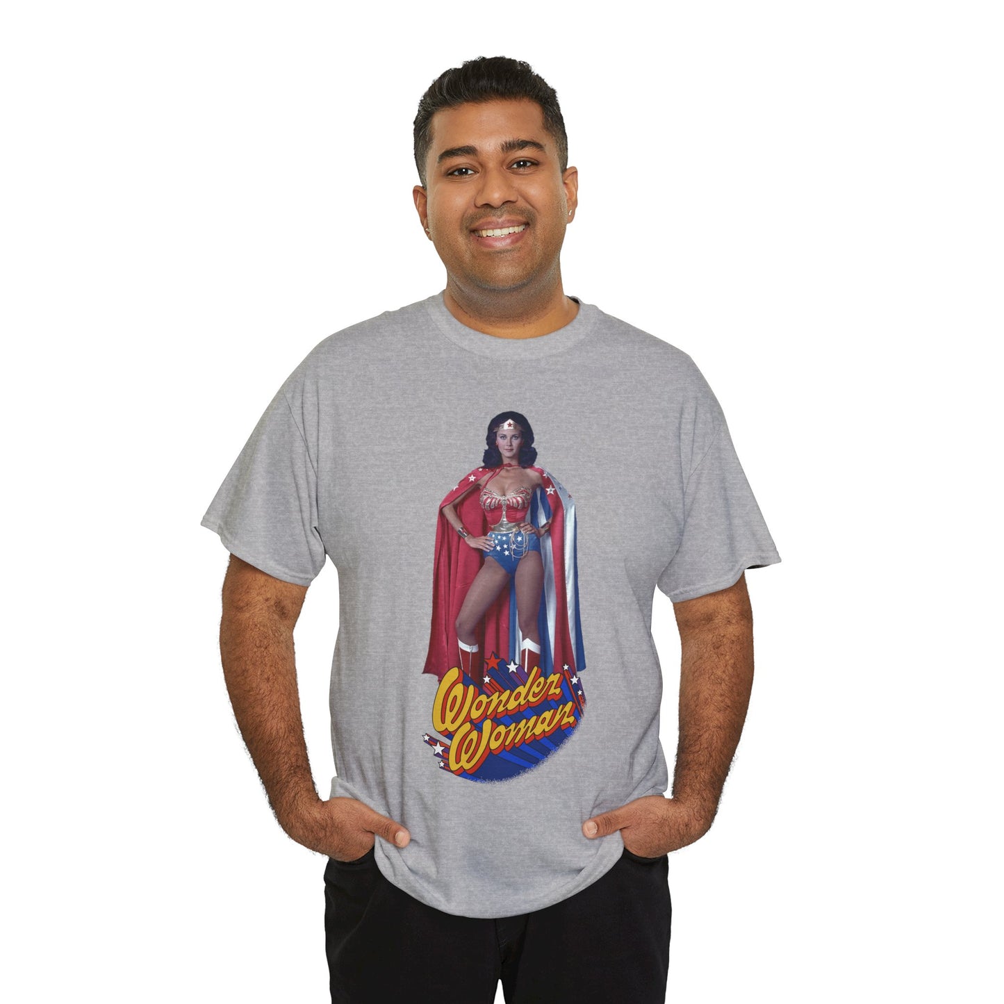 Wonder Woman T-Shirt - Lynda Carter - DC Comics - 1970s CBS TV Show - Amazons from Paradise Island