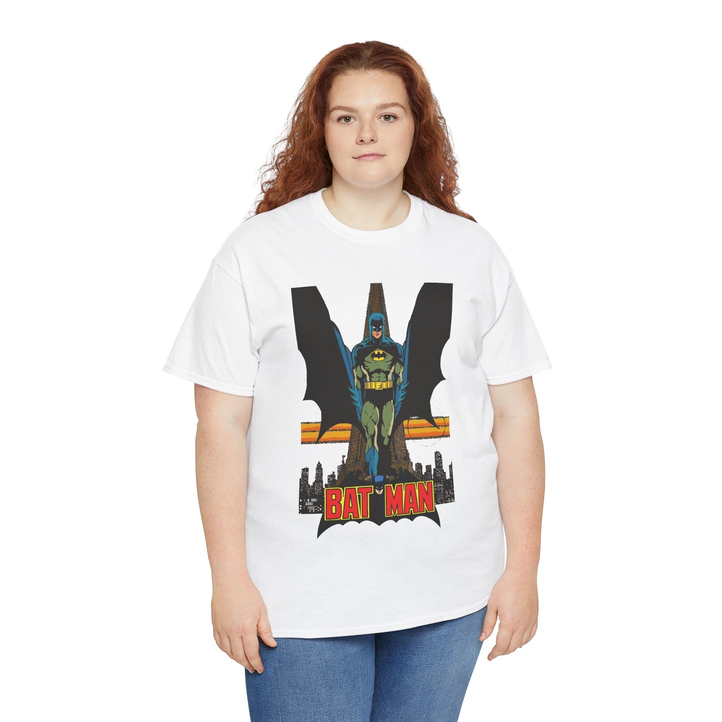 Batman T-Shirt - George Perez Art - JLA 80s Postcard Set - DC Comics - Gotham City - Justice League of America Member