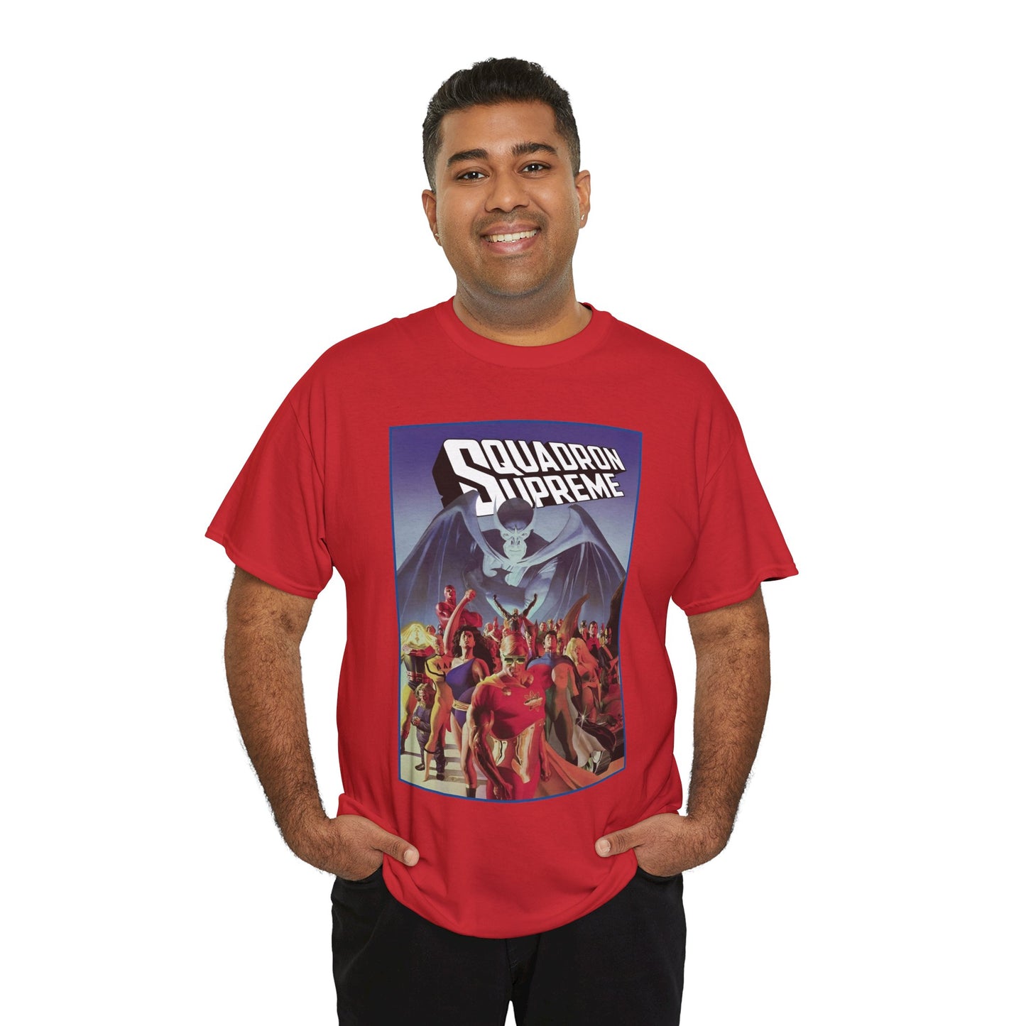 Squadron Supreme T-Shirt - Alex Ross Art - Hyperion, Nighthawk, Power Princess, Doctor Spectrum, Whizzer - Justice League Pastiches - Marvel Comics