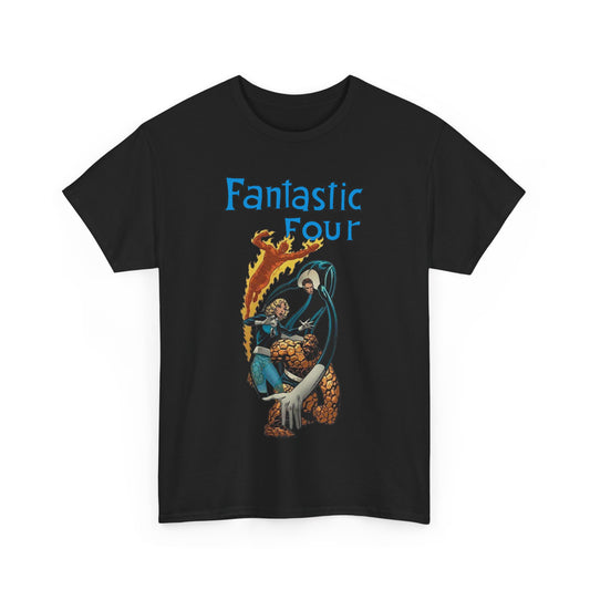 Fantastic Four T-Shirt - John Byrne Art - Invisible Woman, Reed Richards, The Thing, Human Torch - Marvel Comics