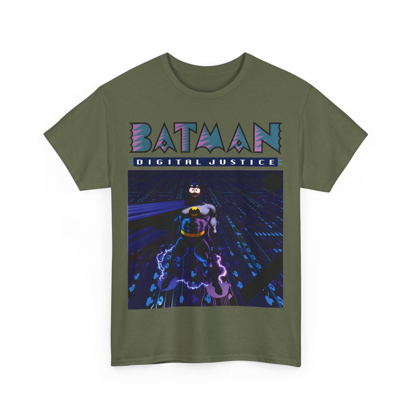 Batman Digital Justice T-Shirt - Pepe Moreno Computer Generated Art - Graphic Novel - Gotham City, Bruce Wayne - DC Comics