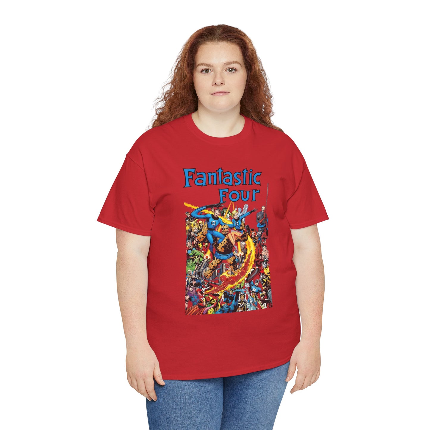 Fantastic Four T-Shirt - Classic John Byrne Art - Popular Marvel Comics Characters - Human Torch, The Thing, Invisible Woman, Reed Richards - 2025 MCU Movie