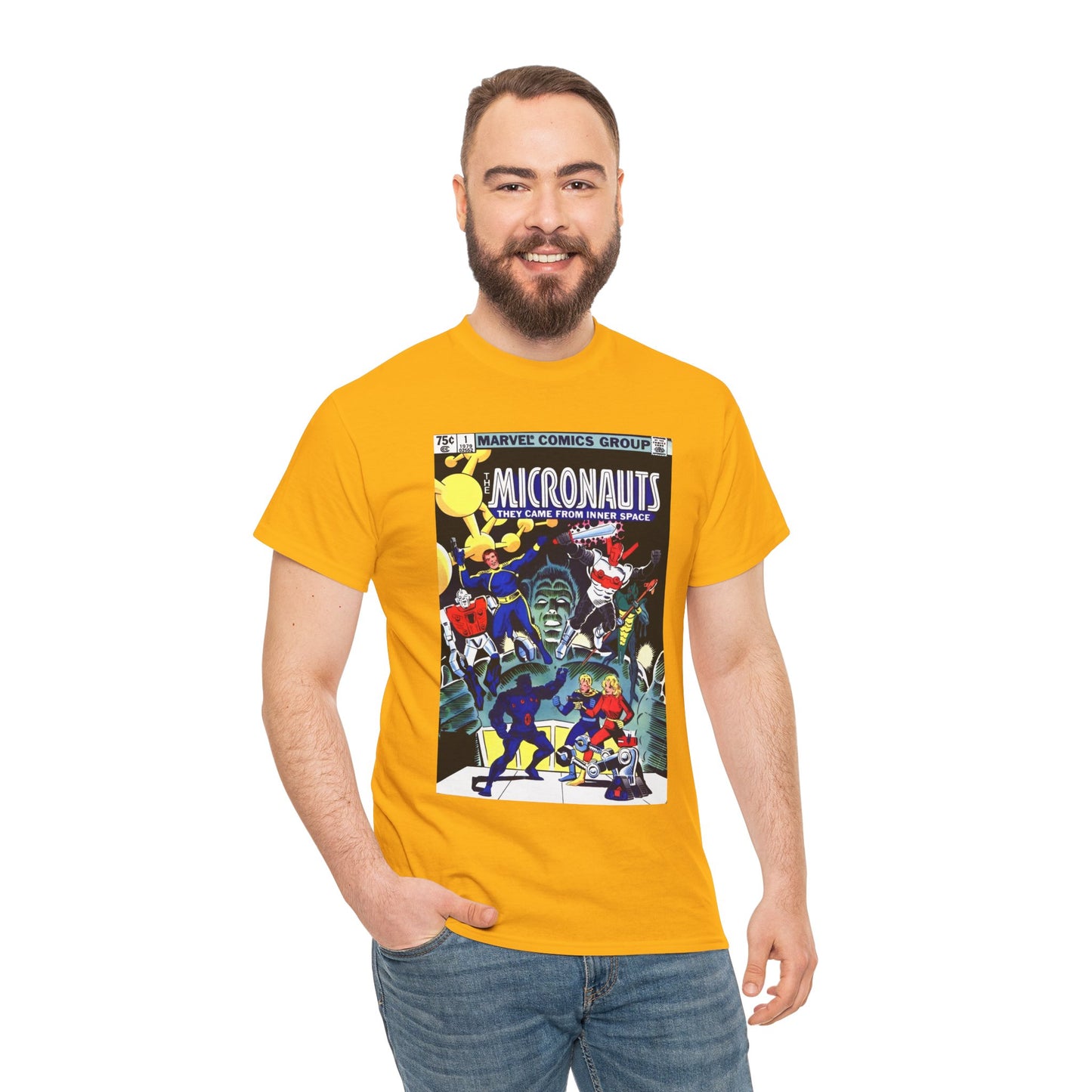 Micronauts T-Shirt - Annual #1 Cover Art - Marvel Comics - Arcturus Rann, Biotron, Marionette, Microtron, Bug, Acroyear