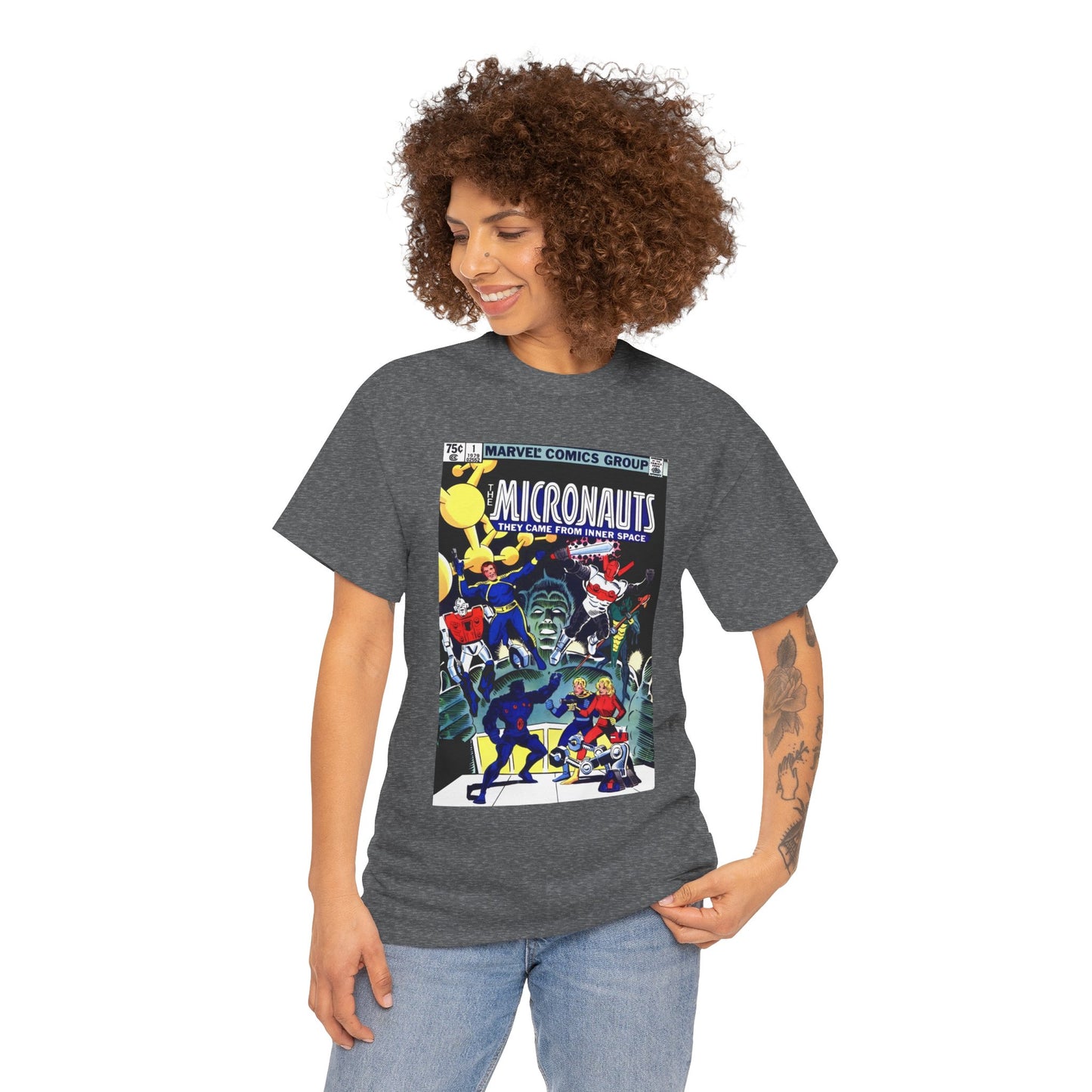 Micronauts T-Shirt - Annual #1 Cover Art - Marvel Comics - Arcturus Rann, Biotron, Marionette, Microtron, Bug, Acroyear