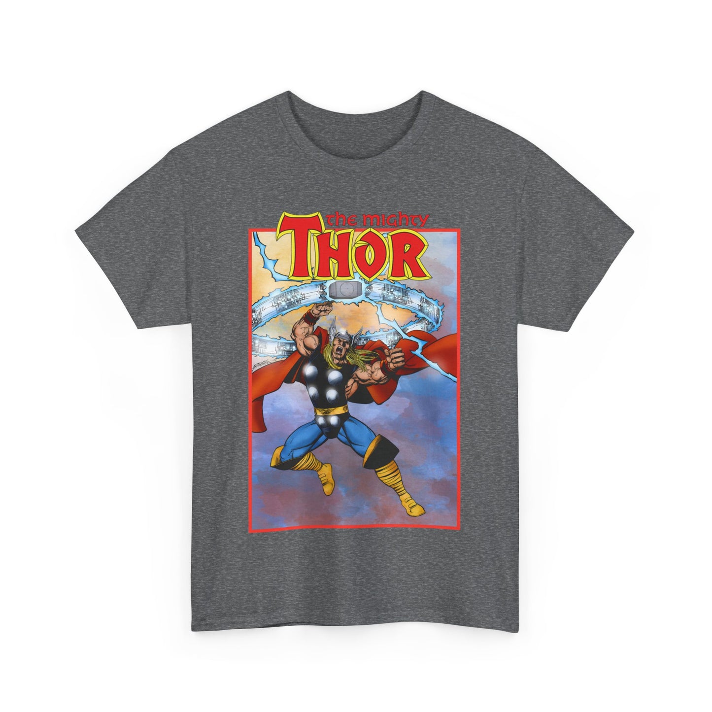 The Mighty Thor T-Shirt - George Perez Art - Mjolnir - Avengers Member - God of Thunder - Asgard Warrior - Marvel Comics
