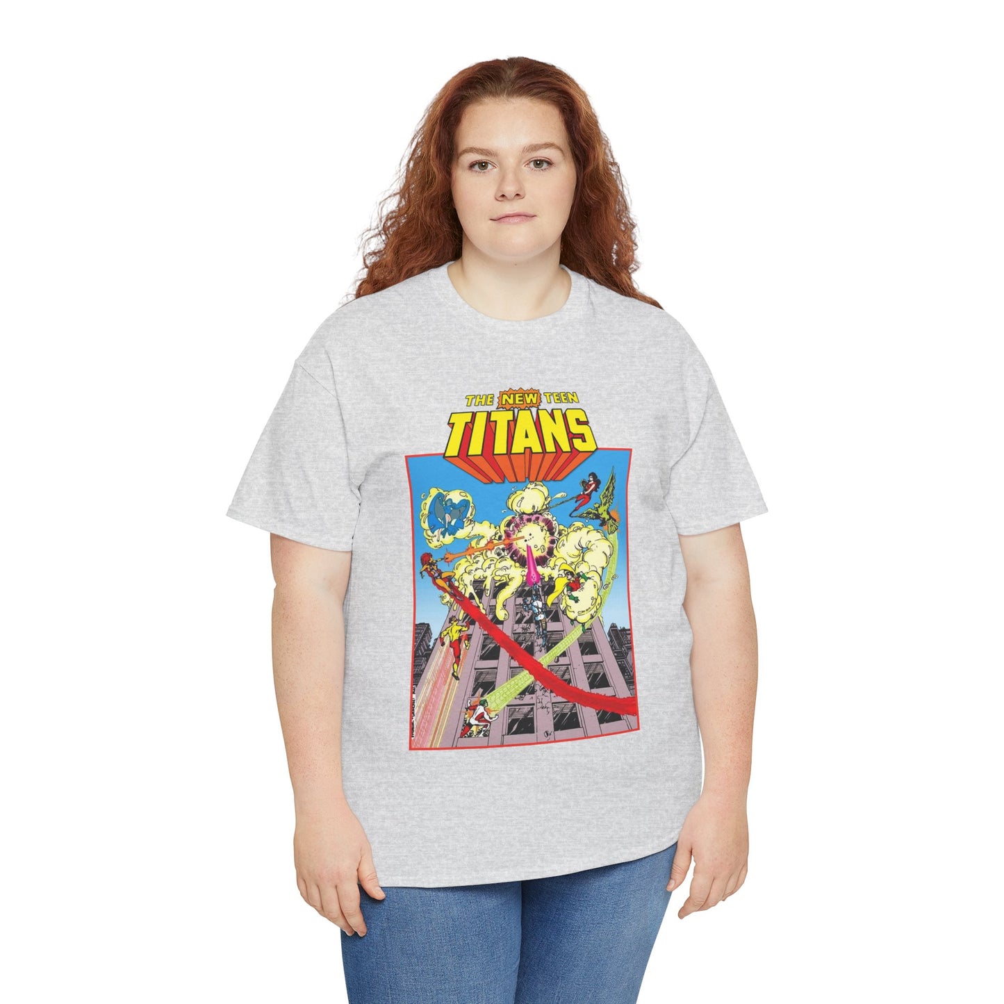 New Teen Titans T-Shirt - George Perez Art - DCCP #26 Preview Cover - Raven, Cyborg, Starfire, Changeling - DC Comics