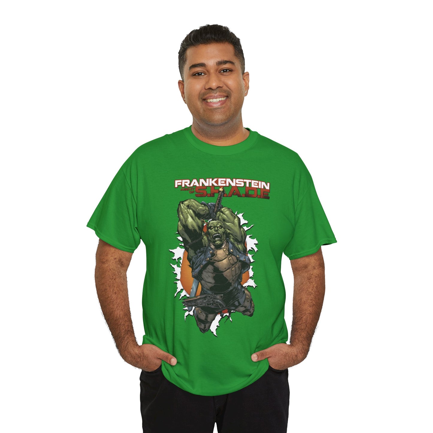 Frankenstein, Agent of SHADE T-Shirt - Alberto Ponticelli Art - New 52 Series - DC Comics