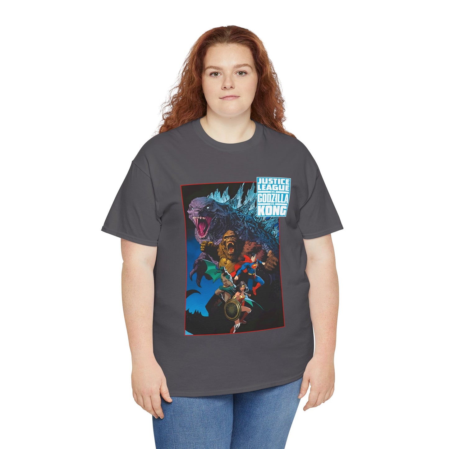 Justice League Vs Godzilla Vs Kong T-Shirt - Dan Mora Art - Wonder Woman, Superman, Batman - DC Comics