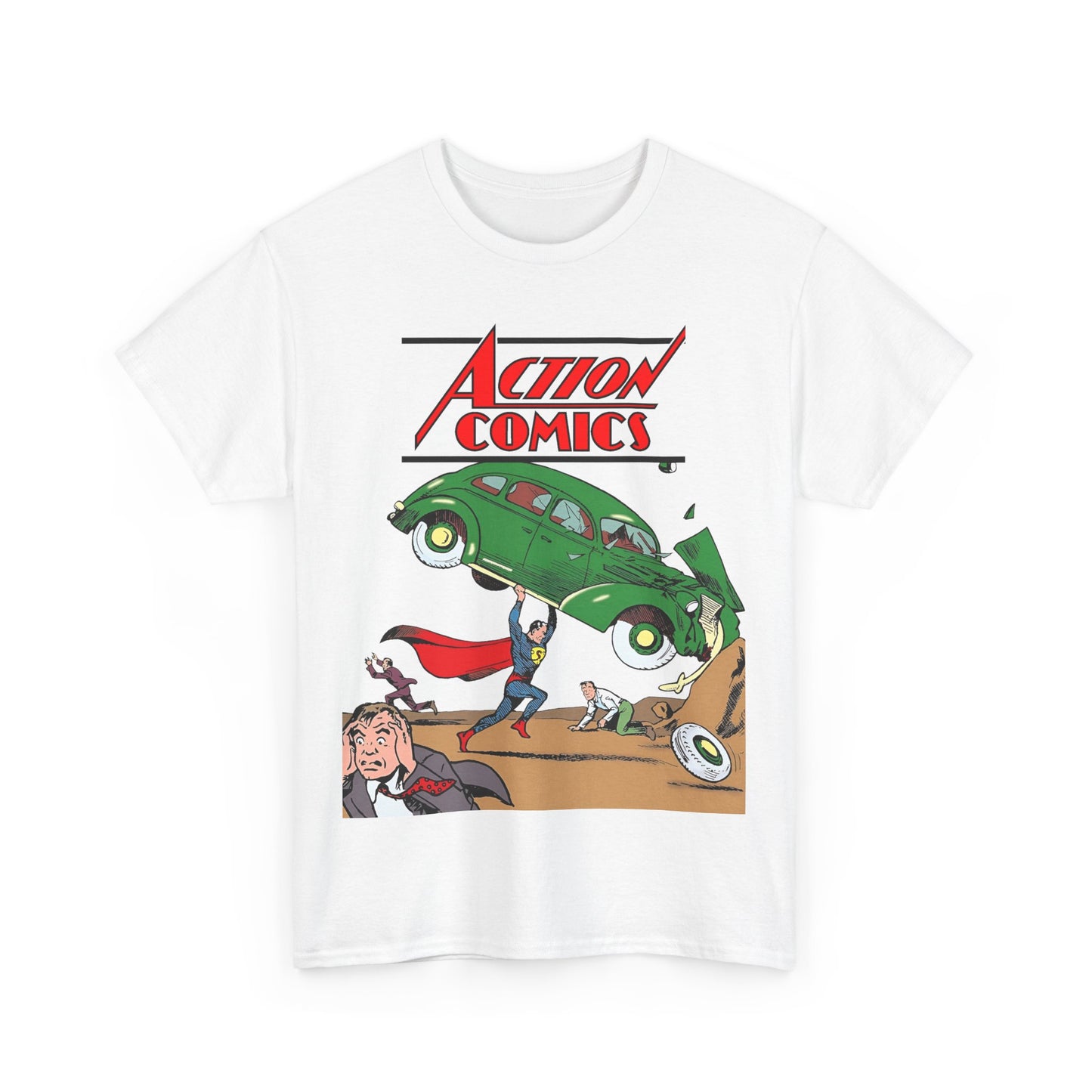 Superman T-Shirt - Action Comics #1 Cover Art - Clark Kent, Metropolis - DC Comics Key Image - Golden Age